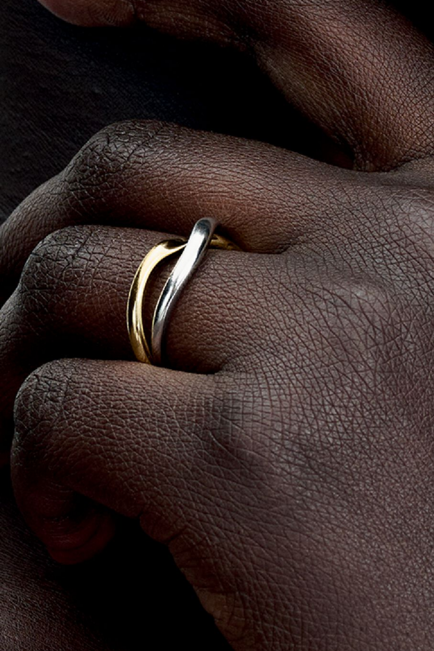 Two-tone Entwined Bands Ring