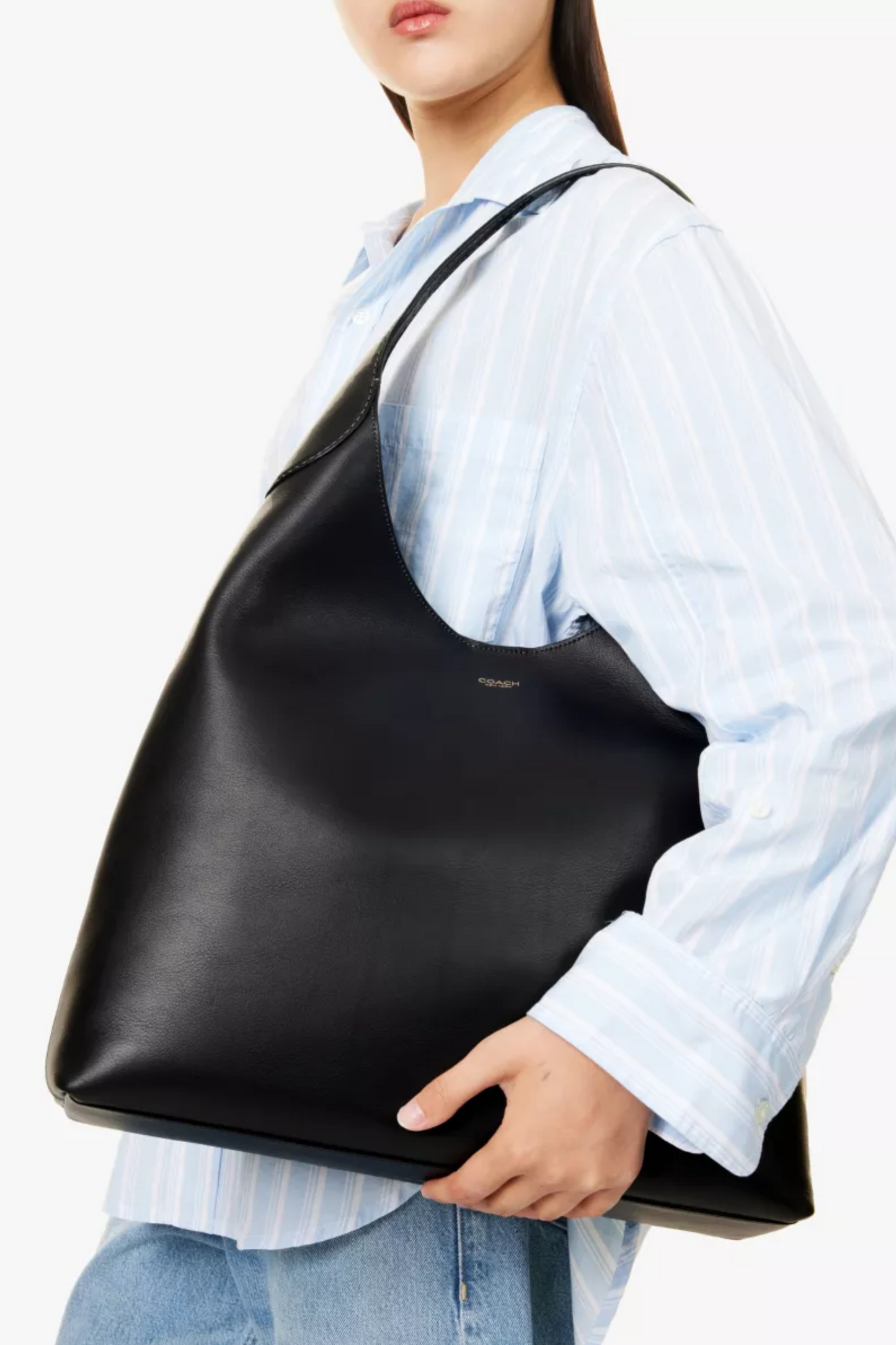 Brooklyn Branded Leather Shoulder Bag