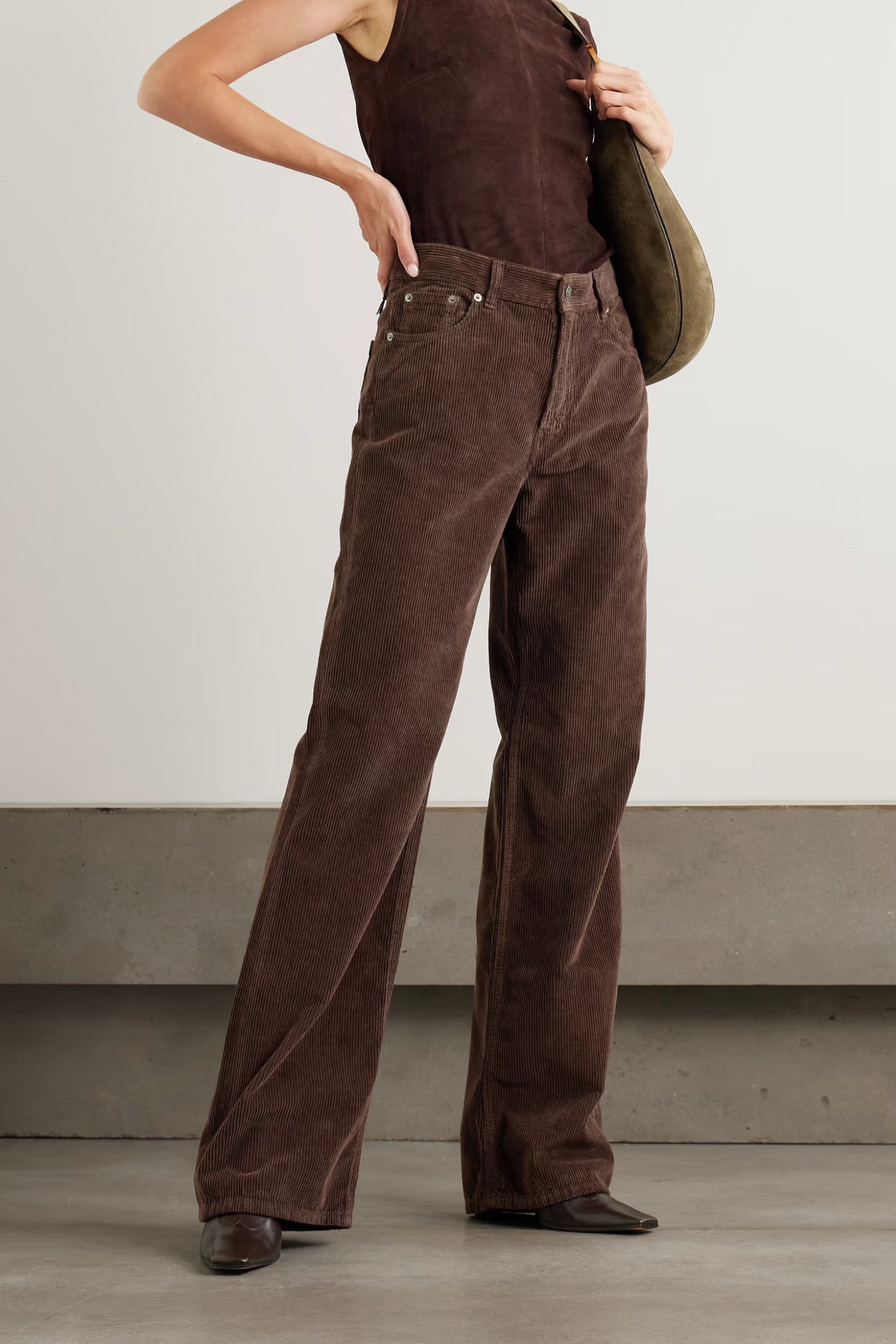 Korea Wide-leg Cotton-Corduroy Pants