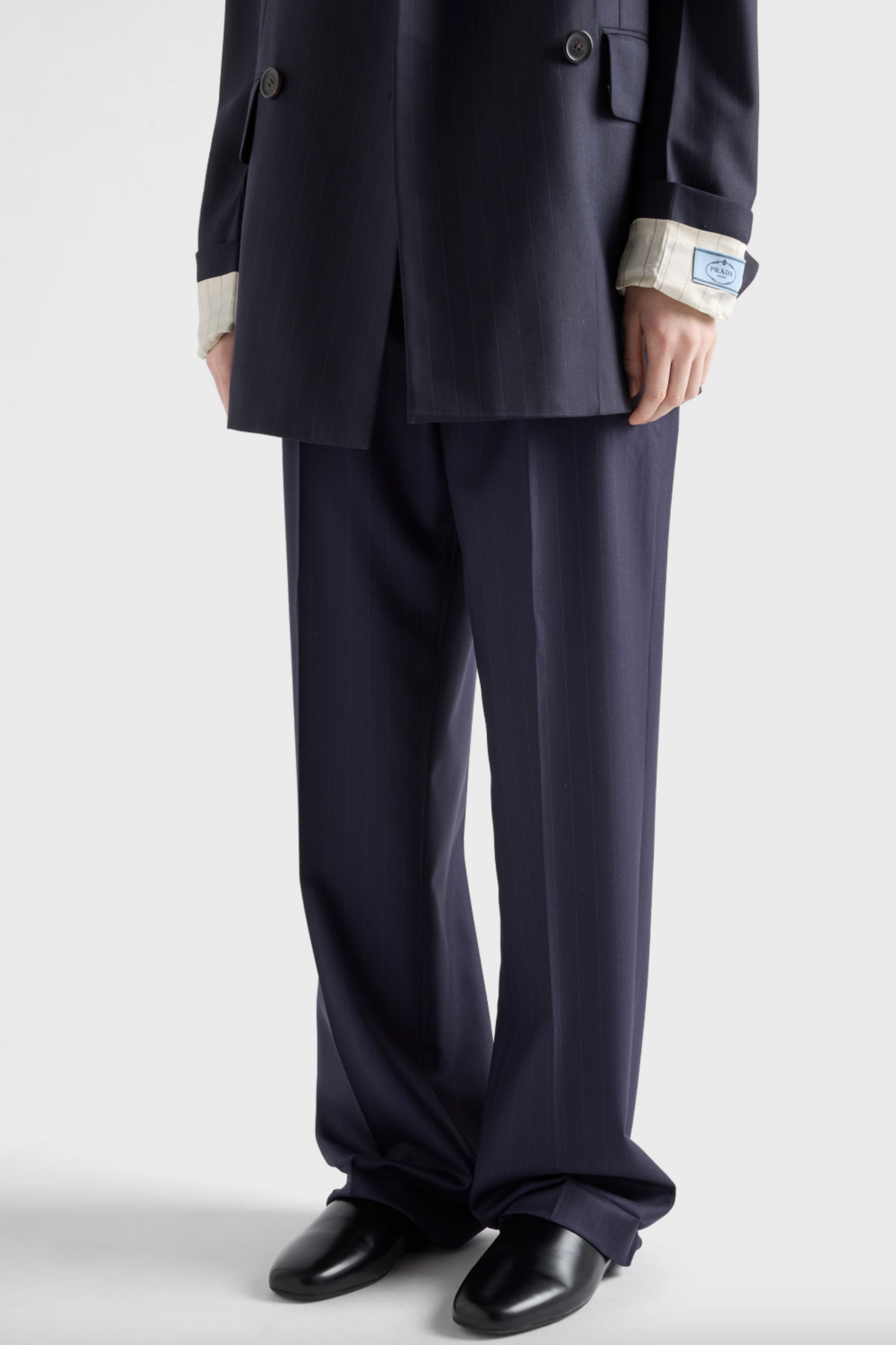 Wool Pinstripe Pants