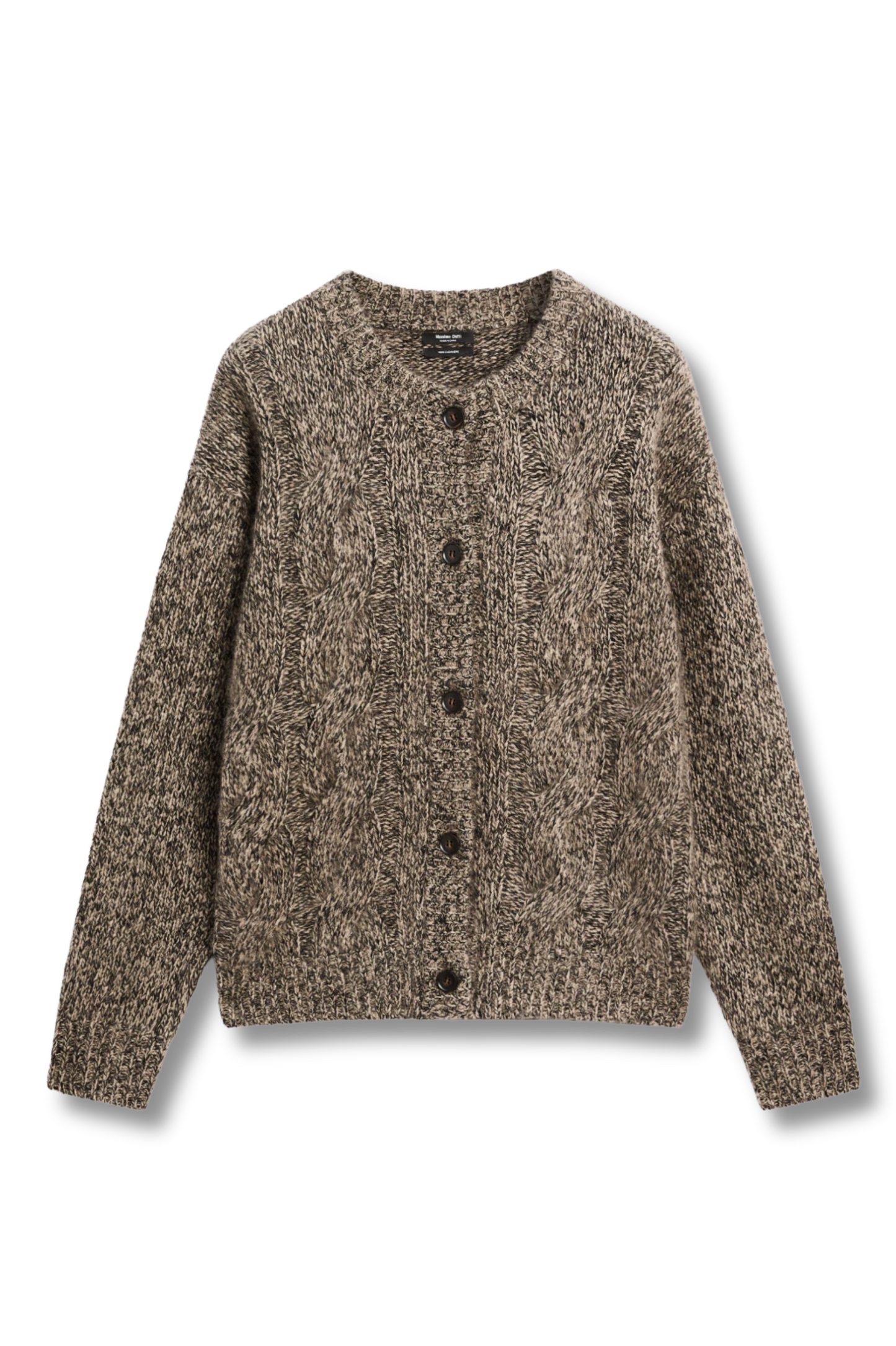 100% Cashmere Mouliné Knit Cardigan