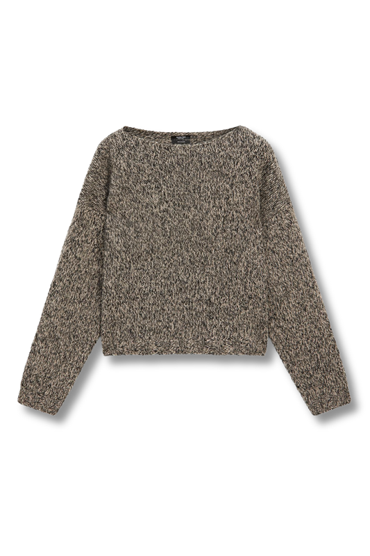 100% Cashmere Knit Boat Neck Sweater
