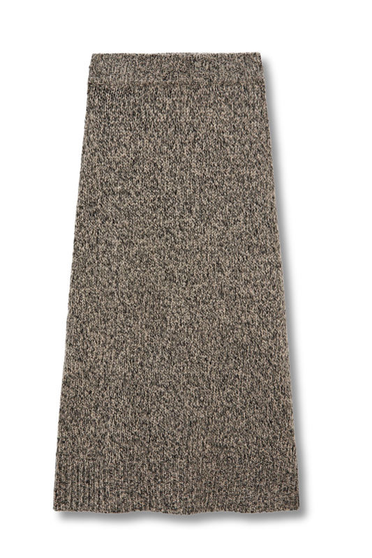 100% Cashmere Knit Midi Skirt