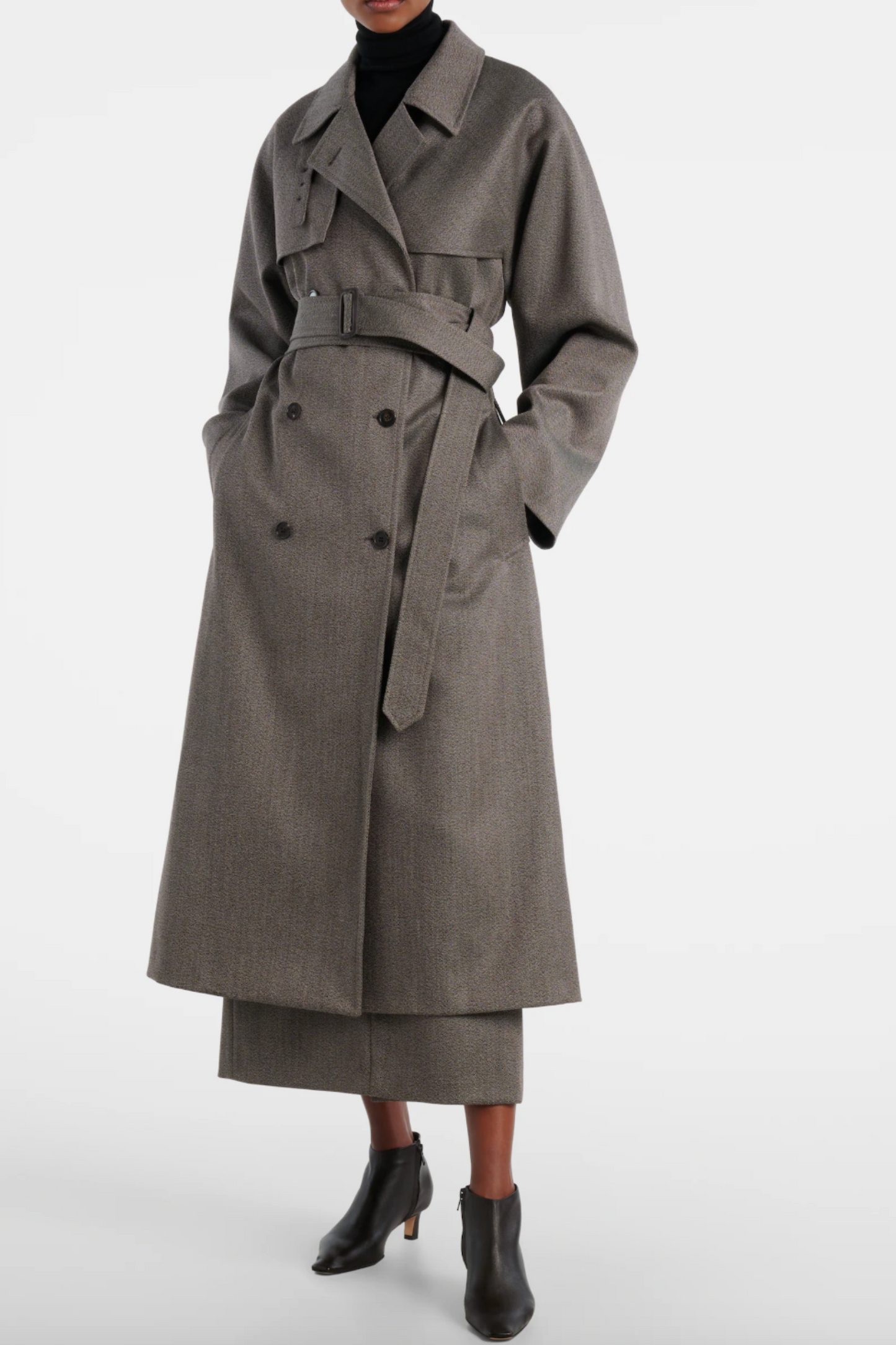 Rhydian Virgin Wool Gabardine Trench Coat