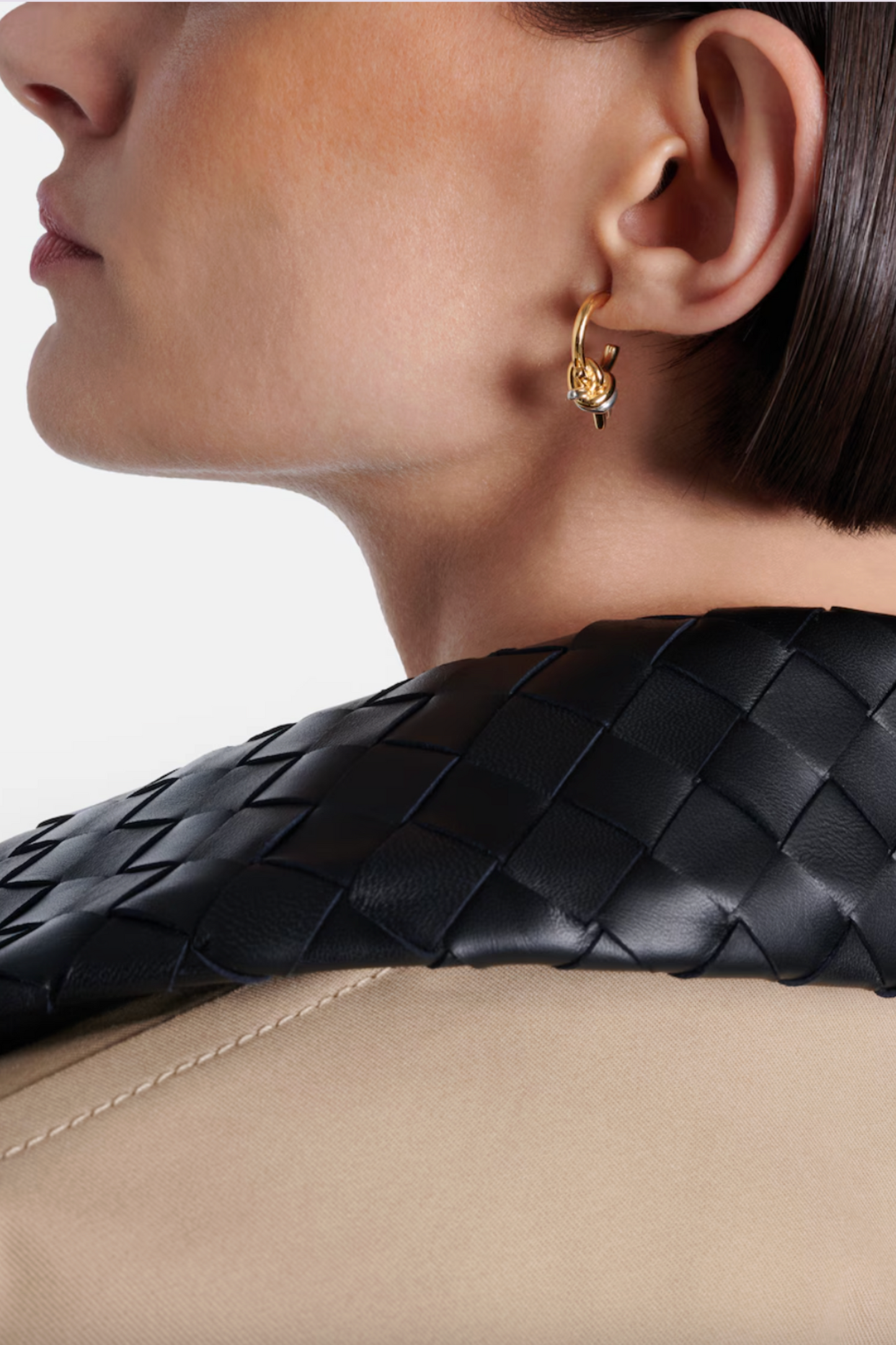 Knot Gold-plated Hoop Earrings