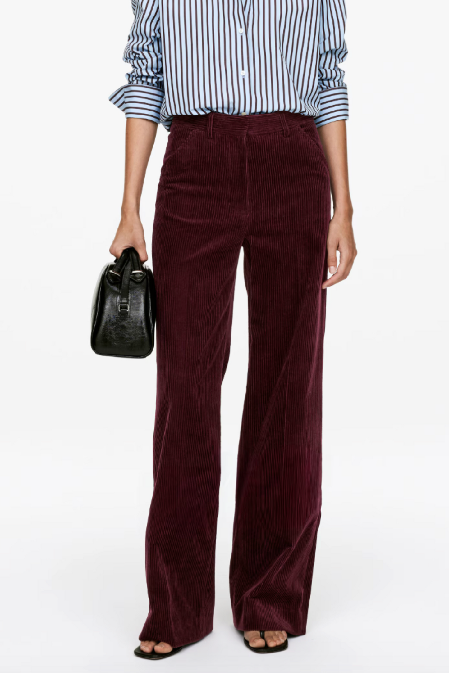 Wide-Leg Corduroy Trousers