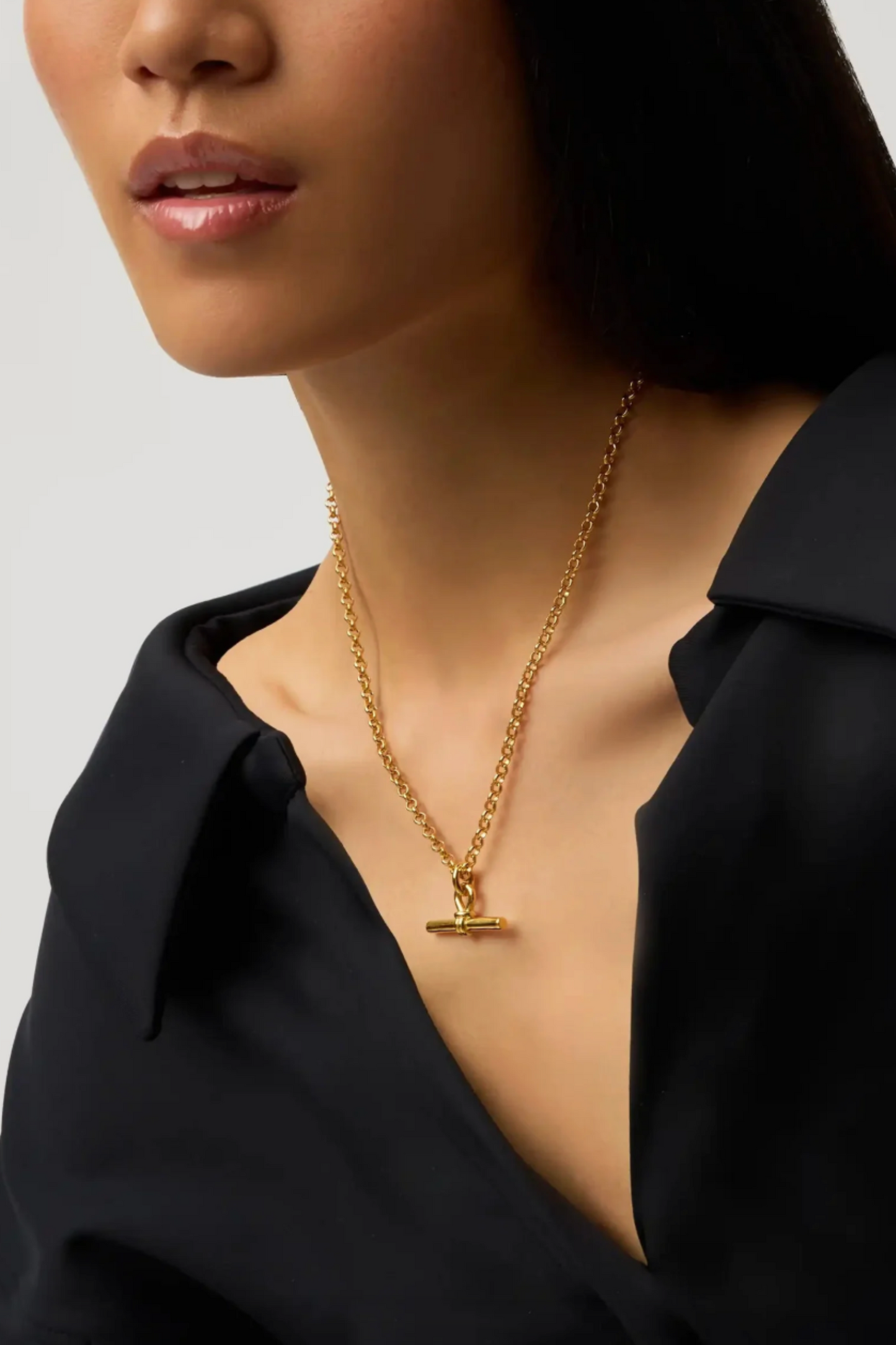 Chunky T-Bar Chain Necklace