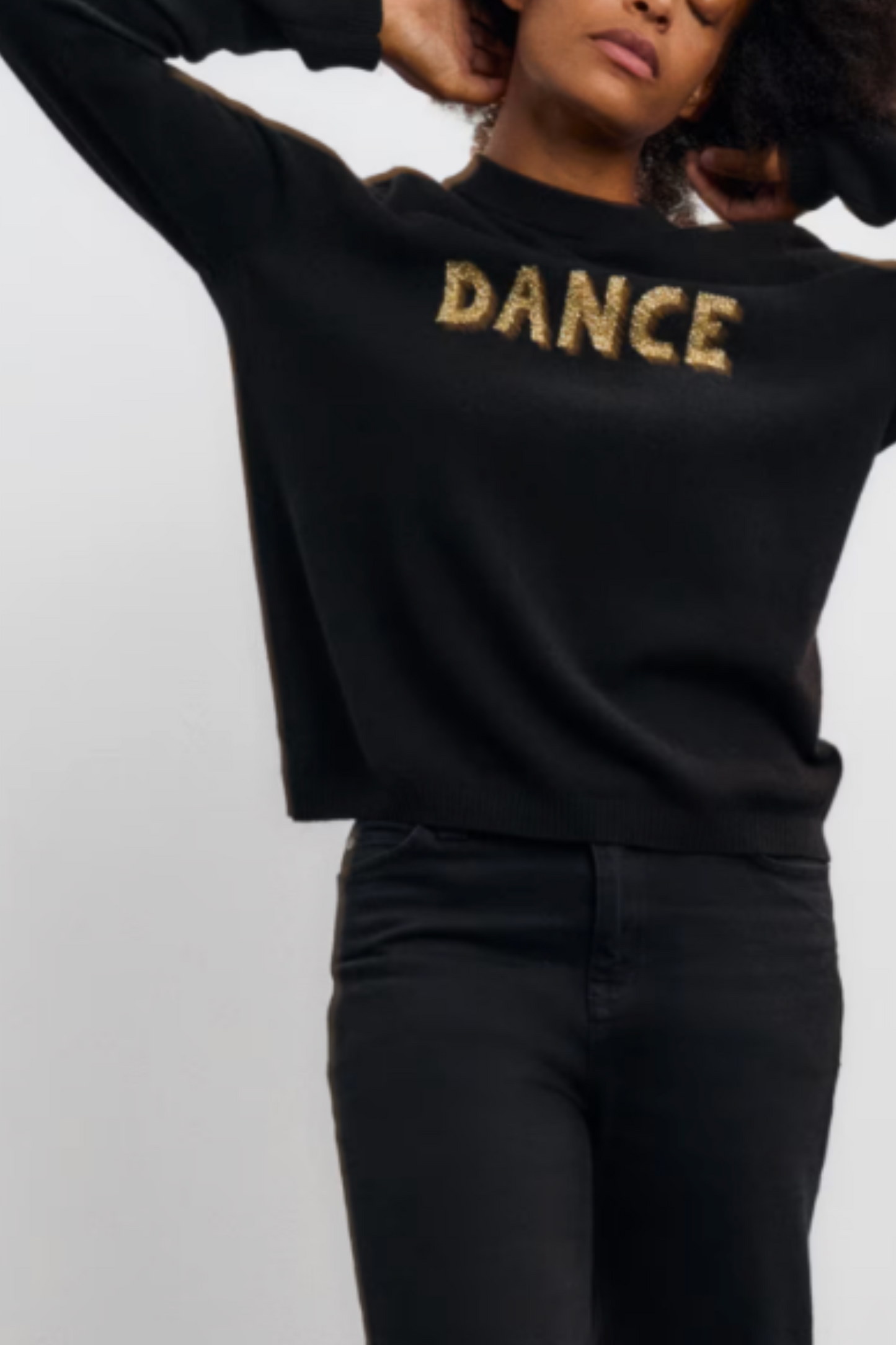 Pure Cashmere Dance Slogan Jumper