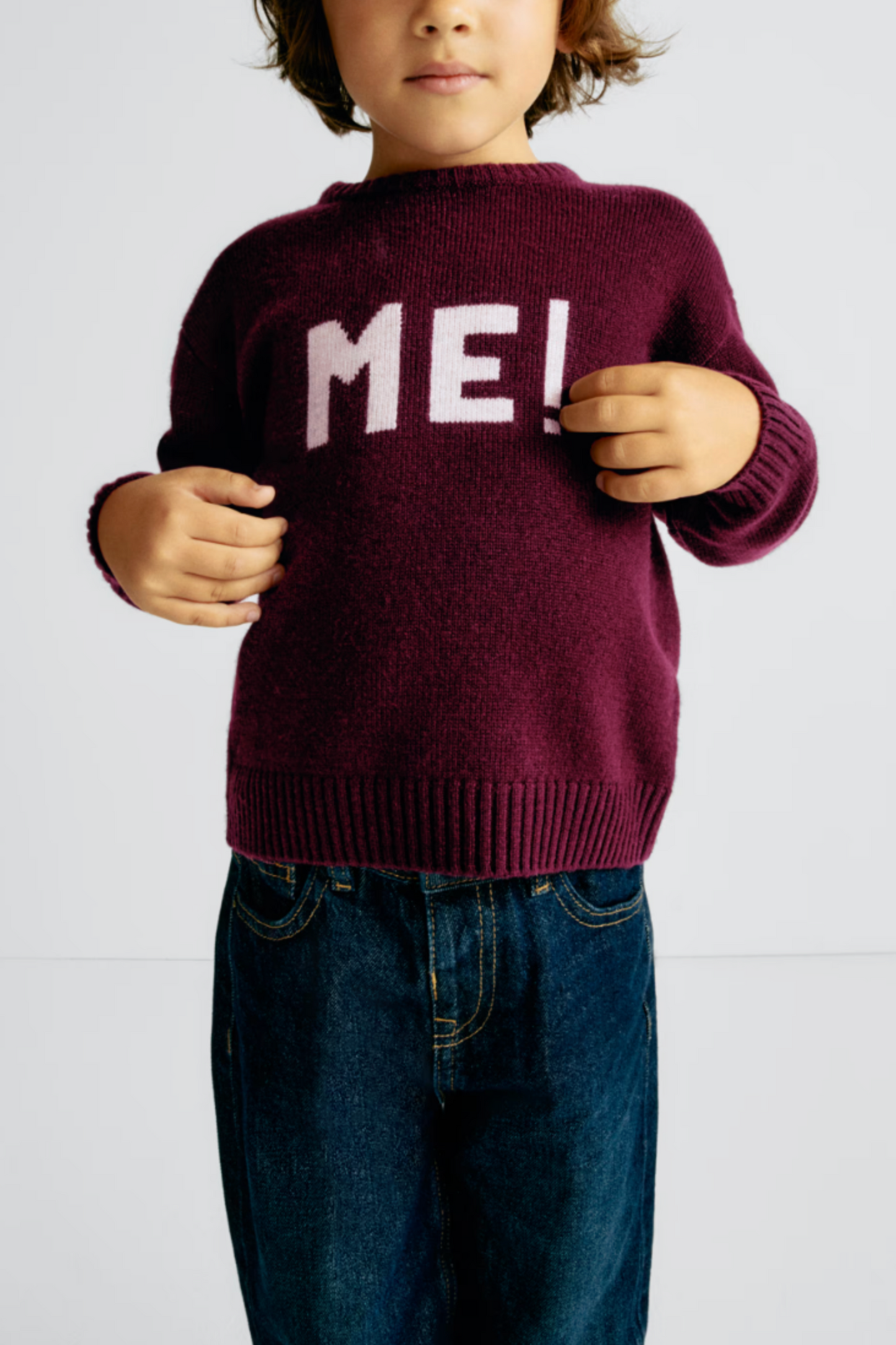 Merino Wool Rich Me! Slogan Jumper (2-10 Yrs)