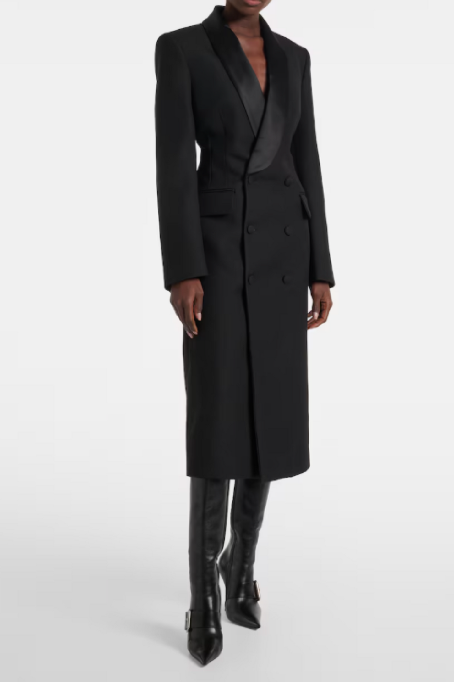 Double-breasted Virgin Midi Dress