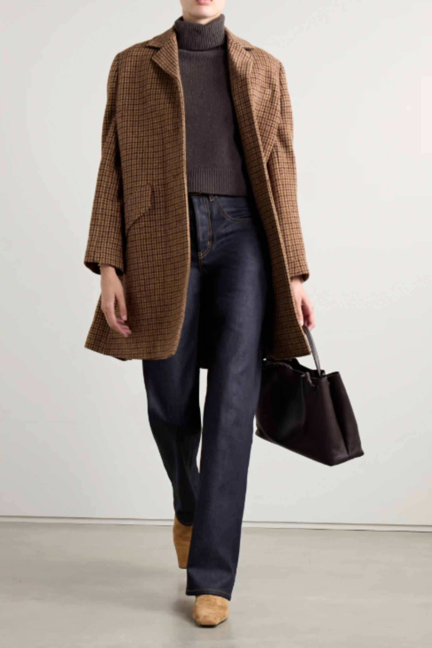 Hollyn Cropped Cashmere Turtleneck Sweater