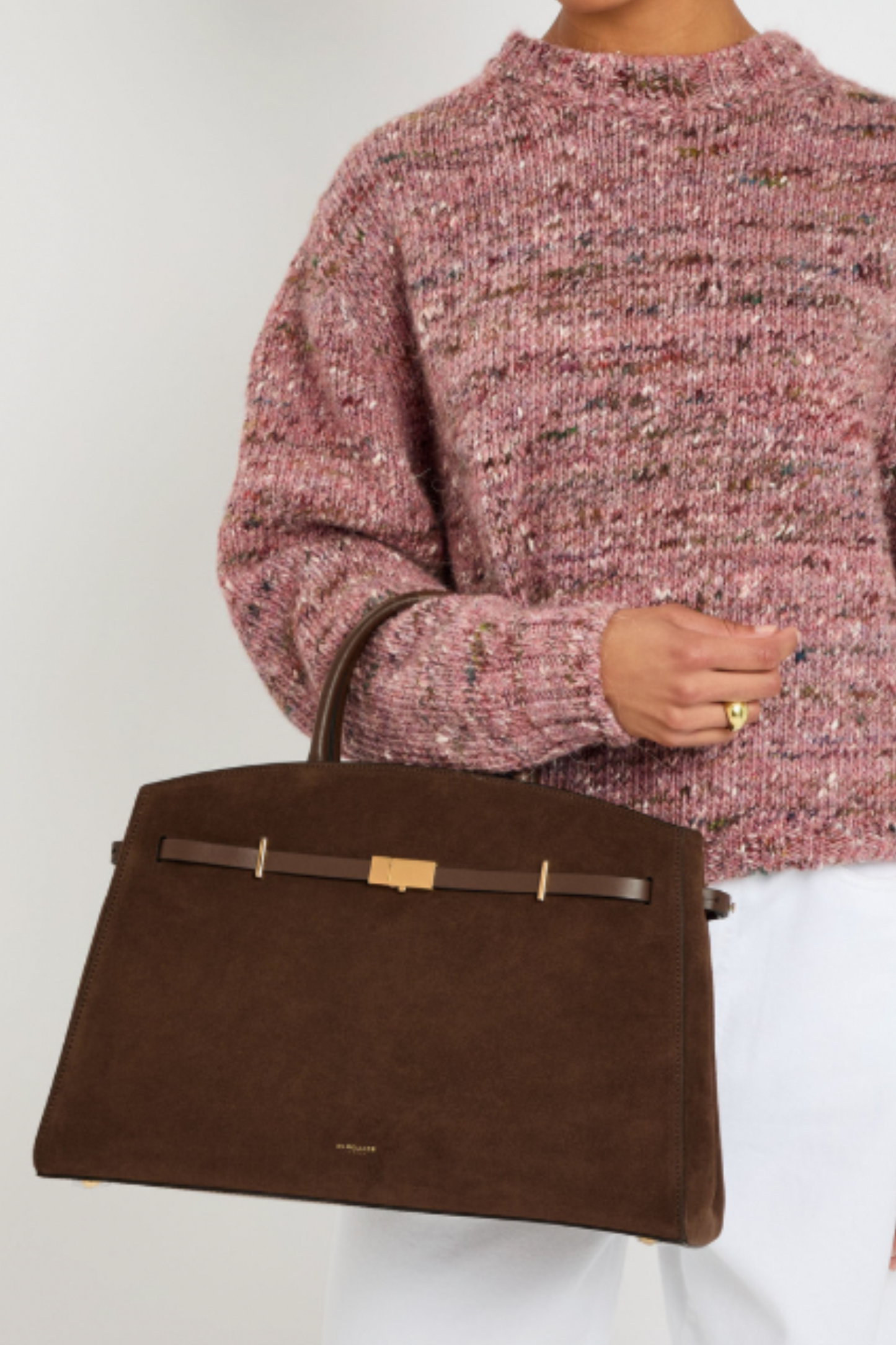 The Hudson Suede Top Handle Bag