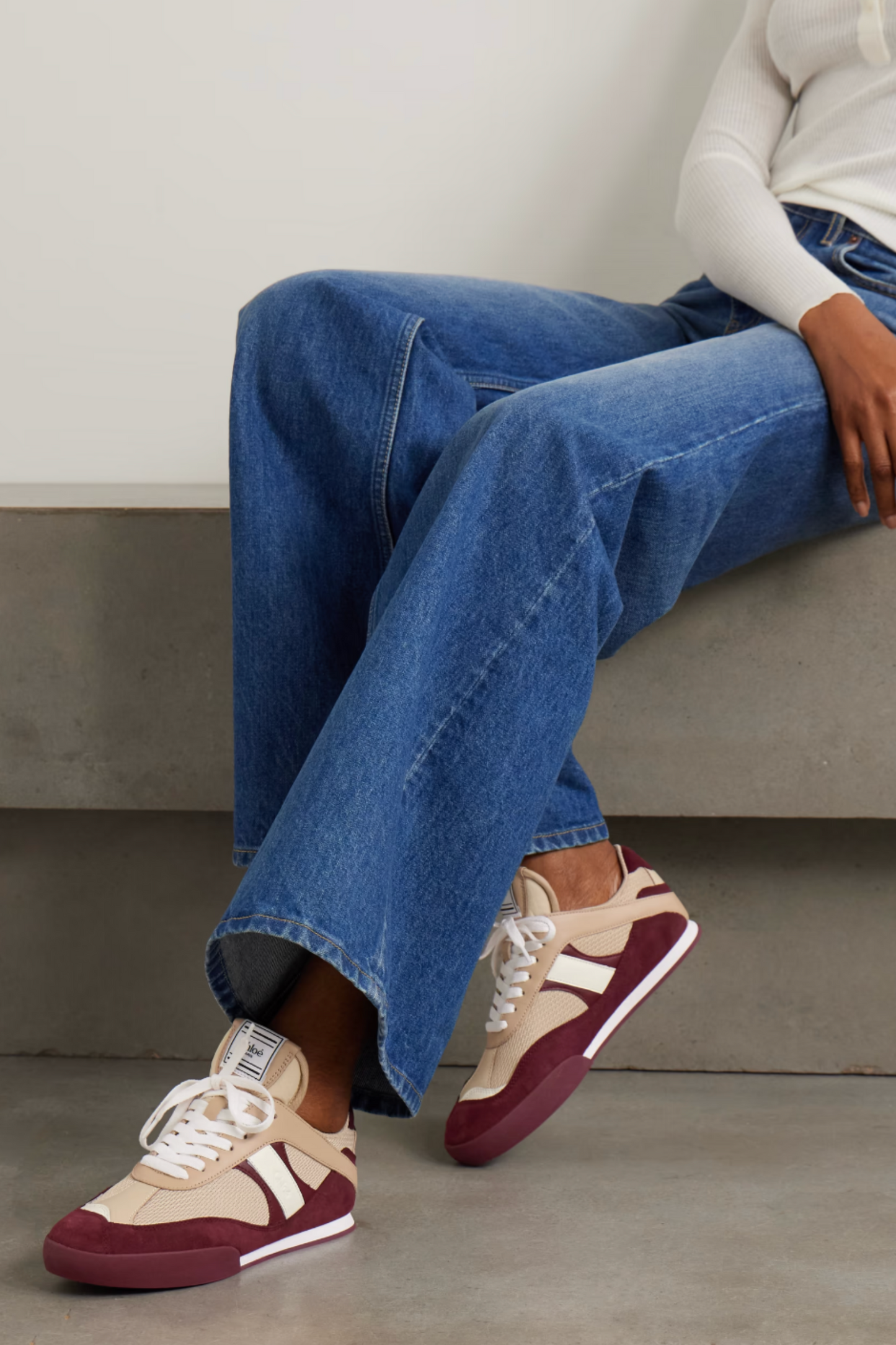 Kick Leather and Suede-trimmed Mesh Sneakers