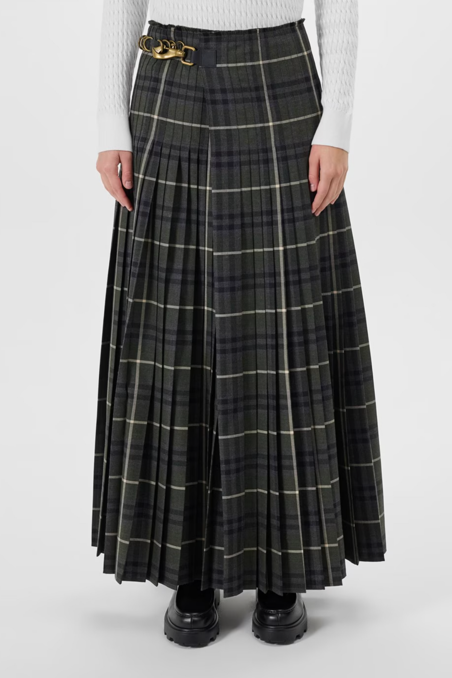Maxi Check Skirt