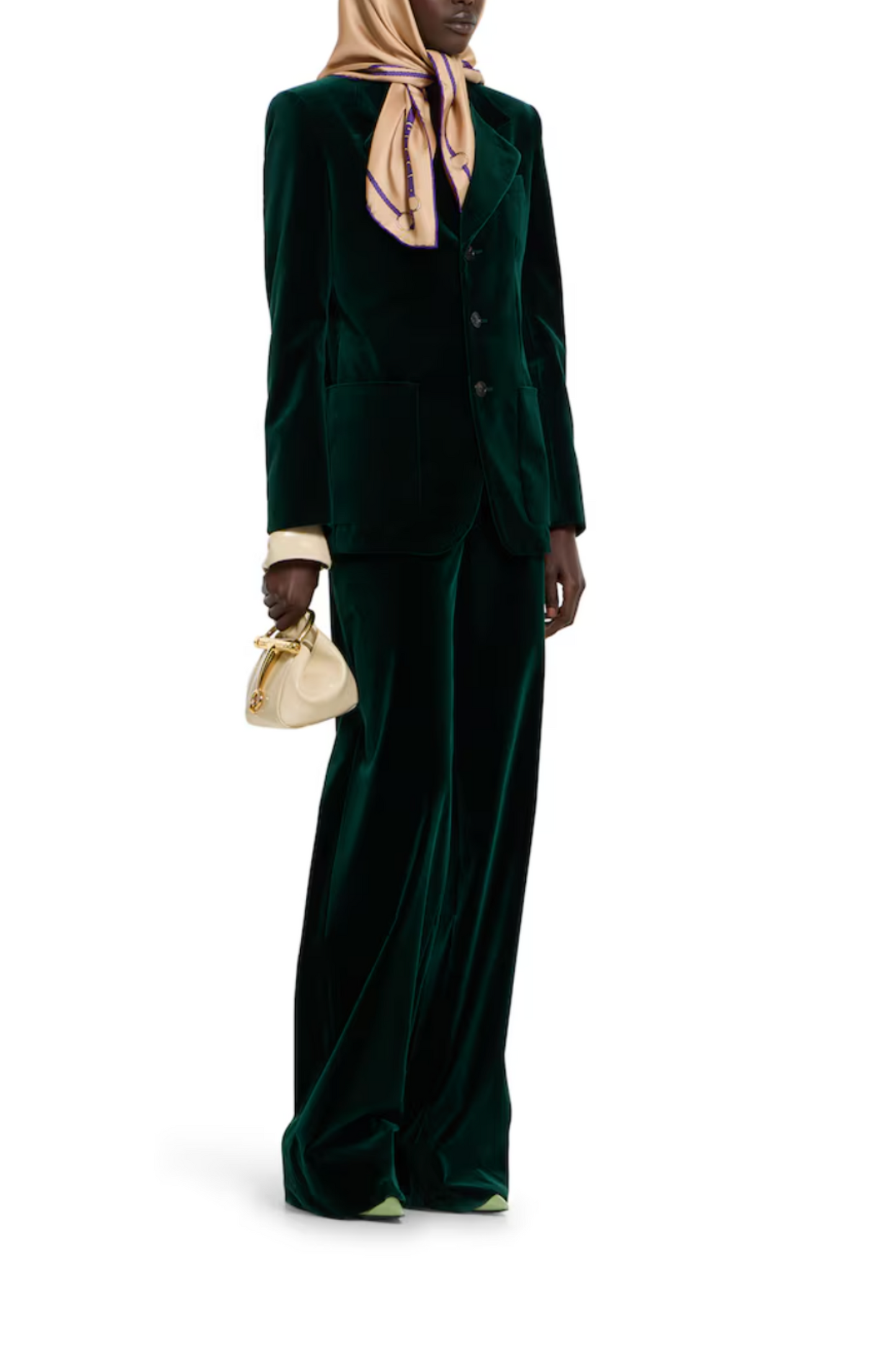 Stretch Cotton Velvet Suit