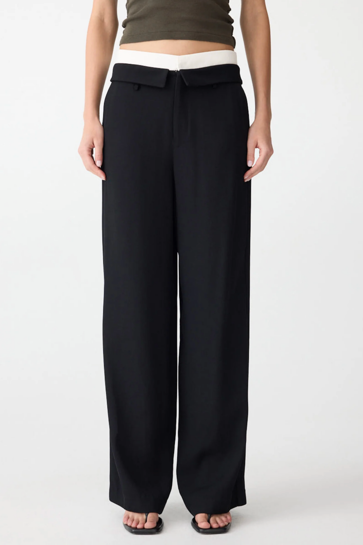 Turned Down Waistband Pant