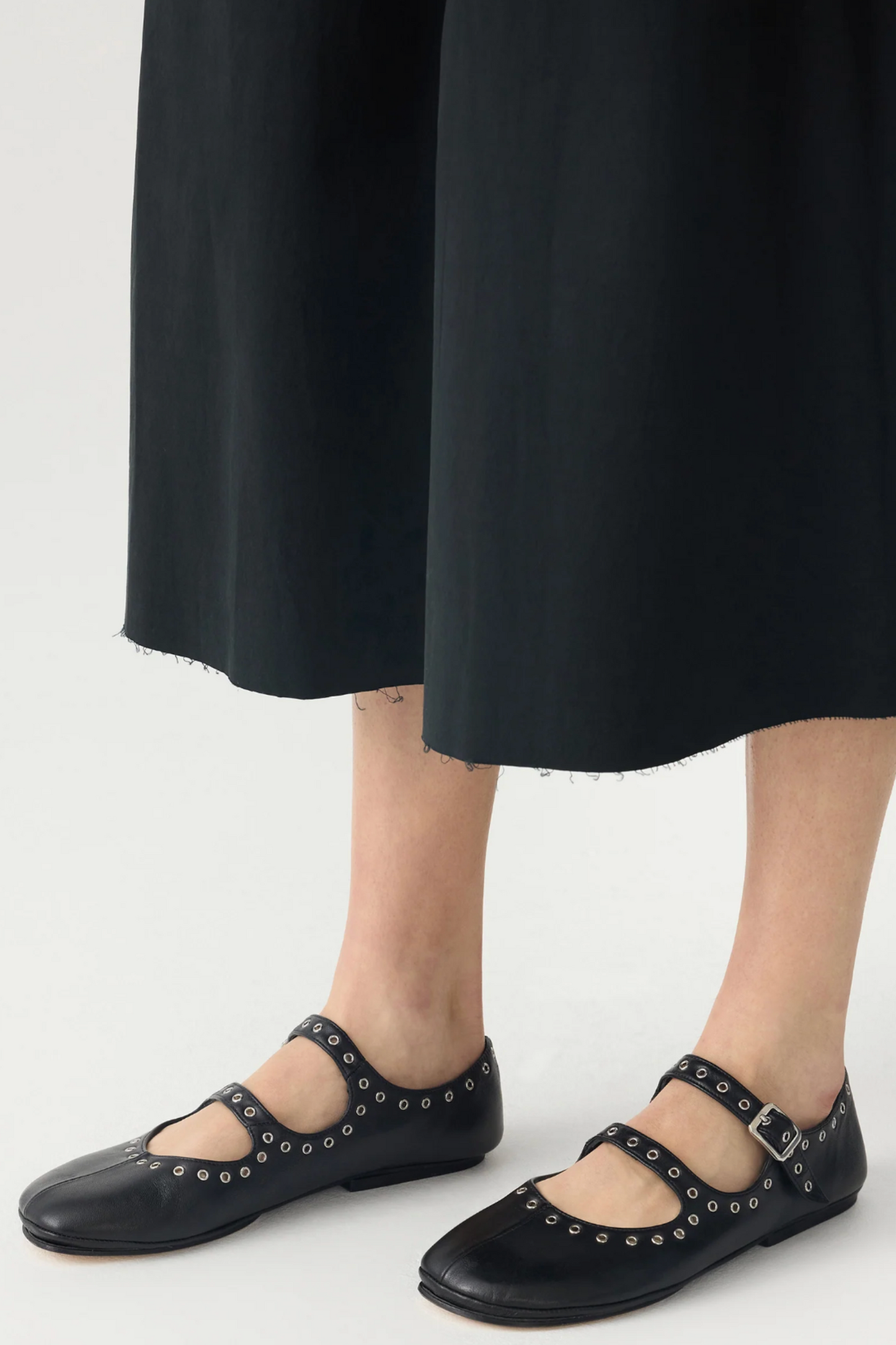 Eyelet Detail Ballerina Flat