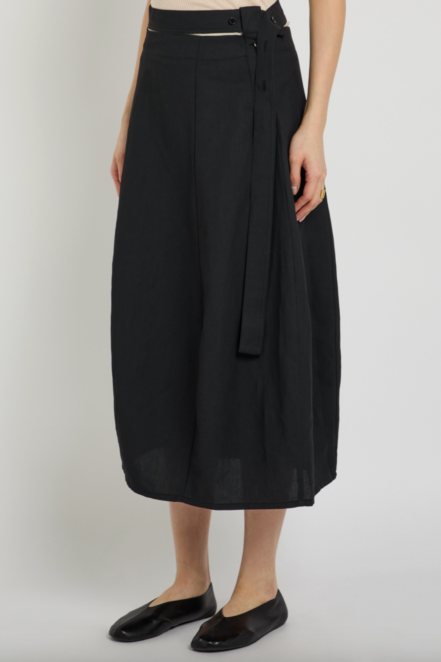 Belted Midi Skirt