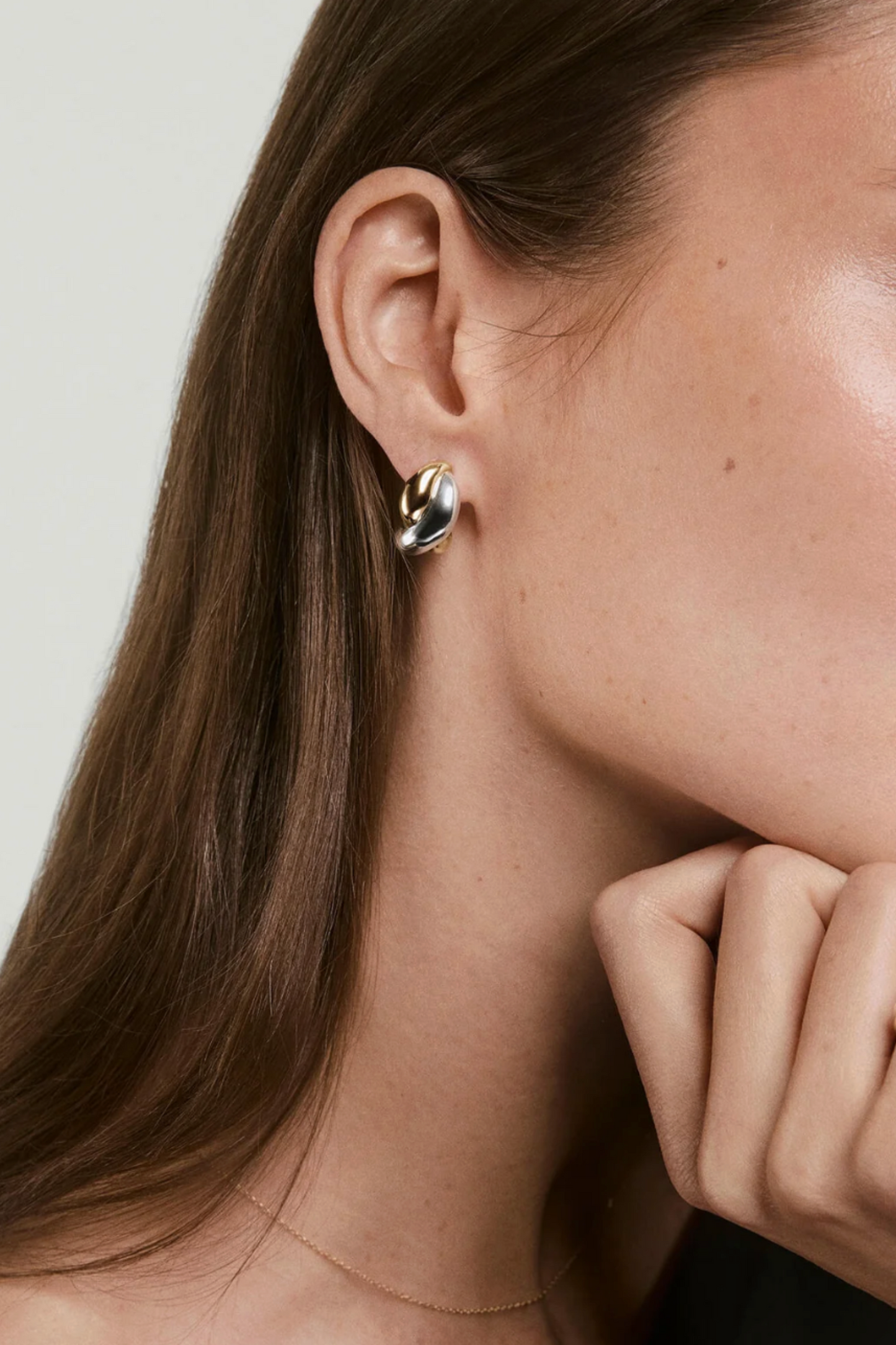 Brioche Mixed Metal Hoops
