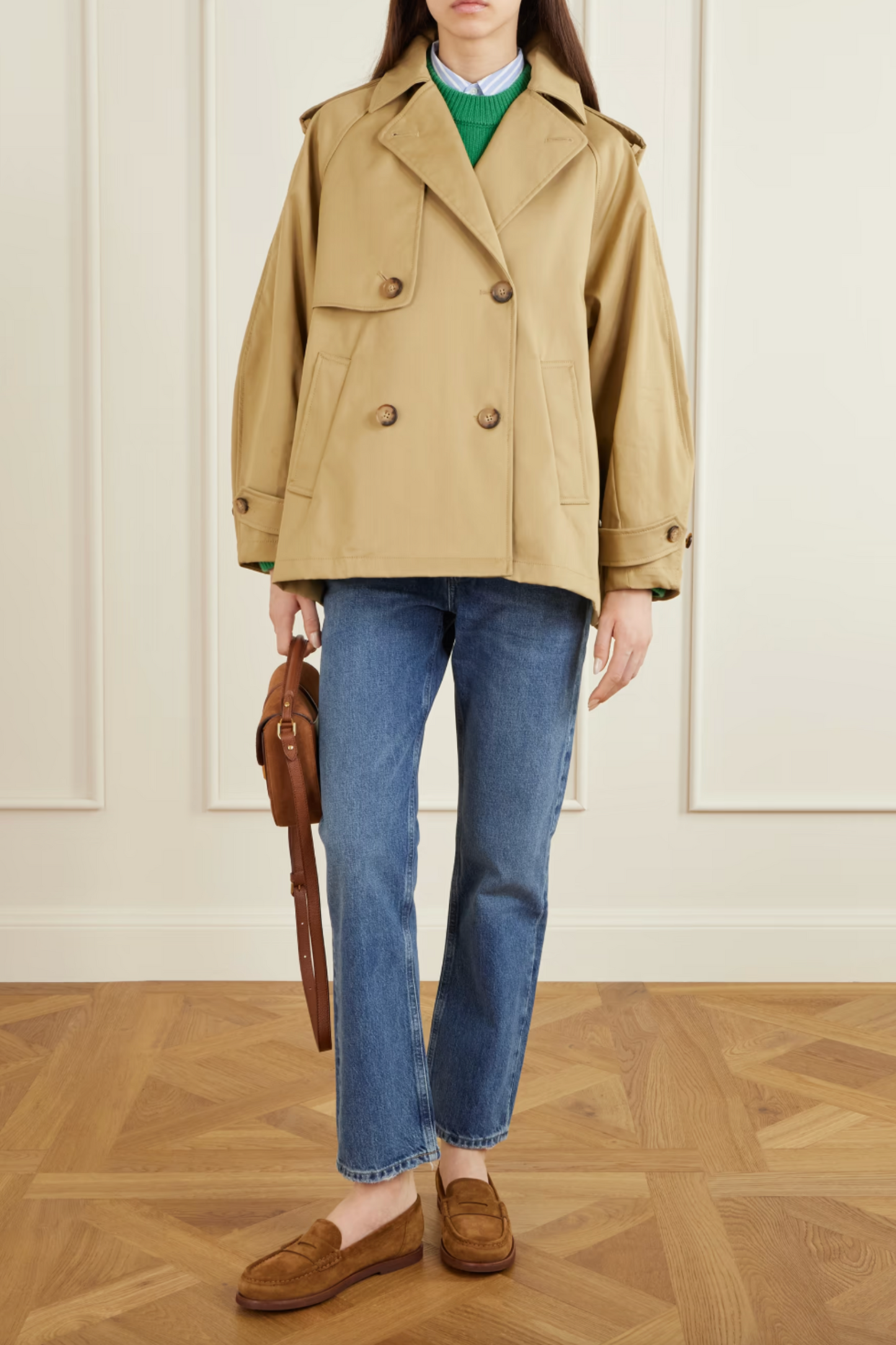 Double-breasted Cotton-gabardine Trench Coat