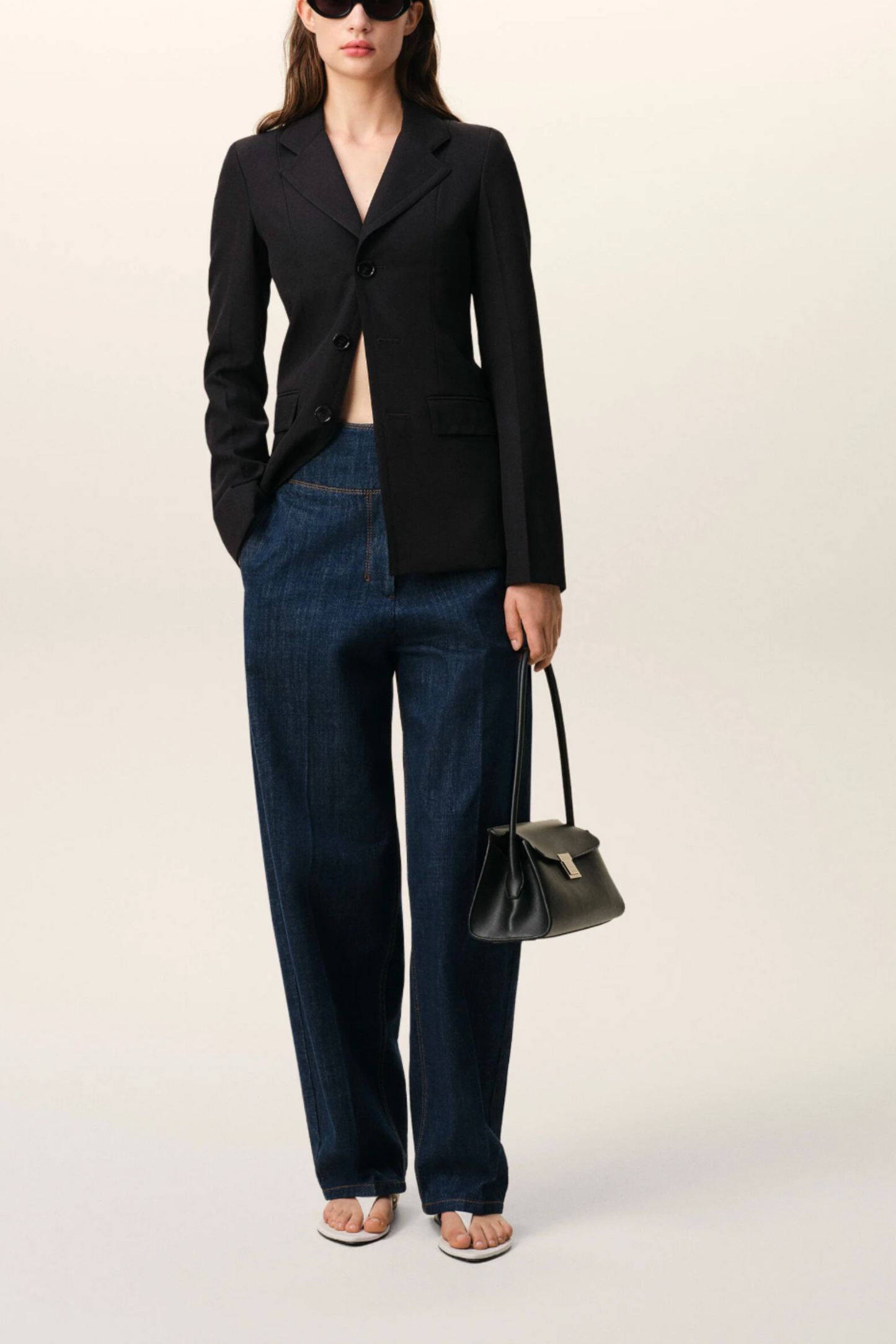 Black New Wool Single Breasted Fitted Jacket