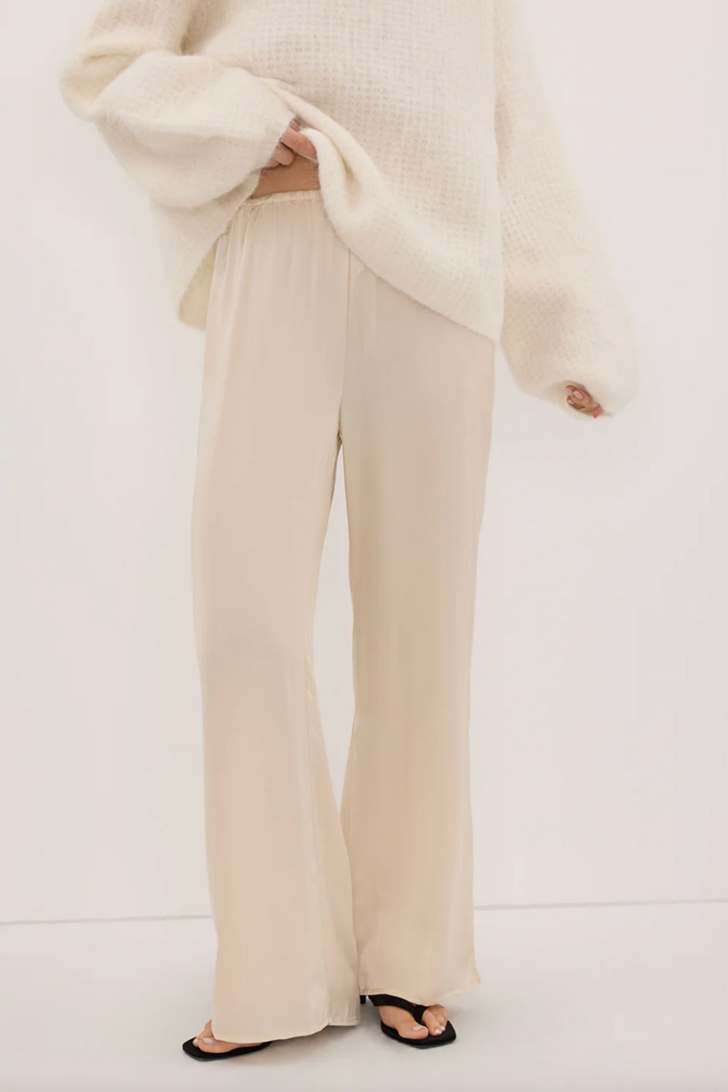 Percy Sandstone Silk Pant