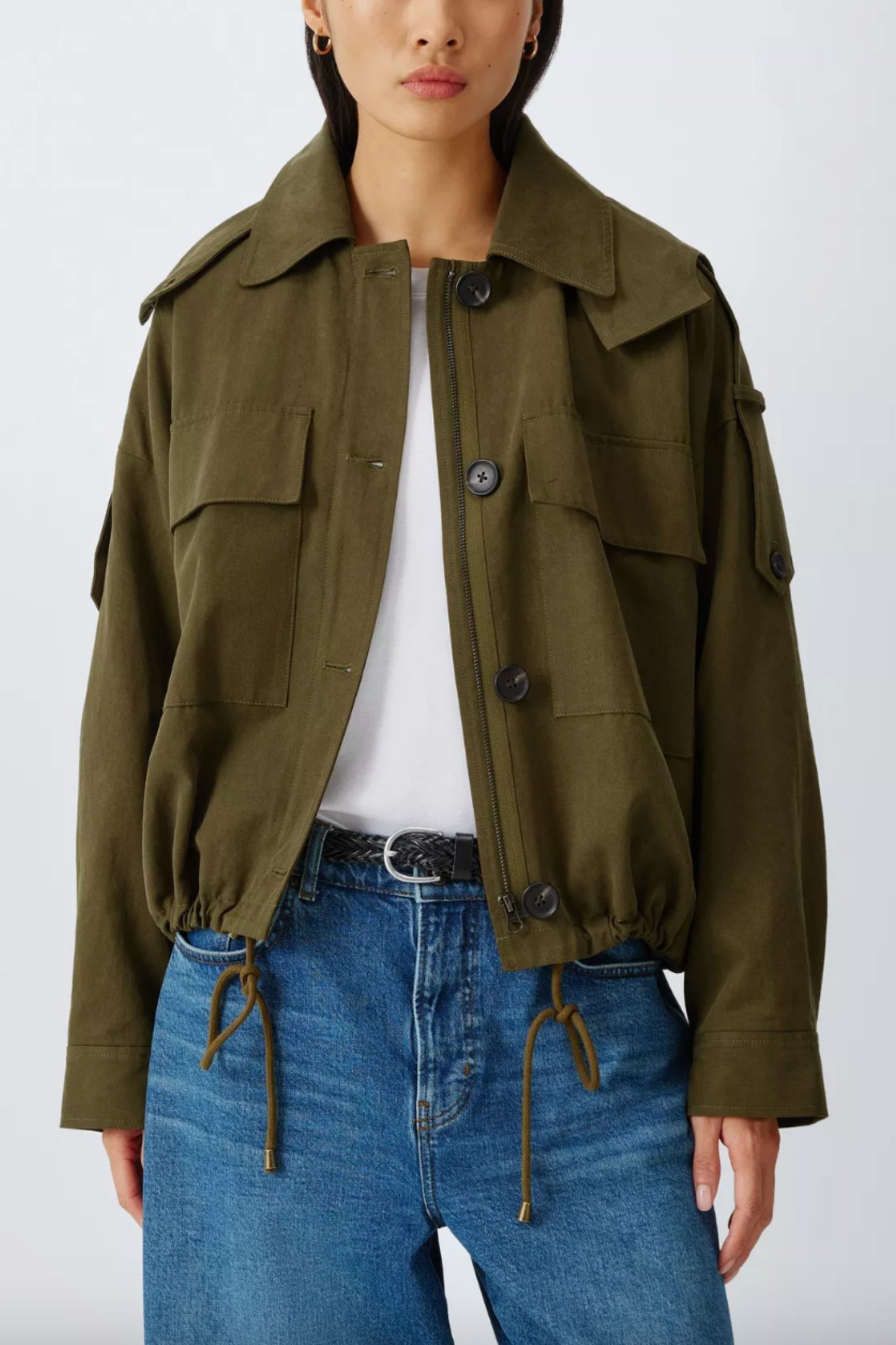 Boxy Jacket, Khaki