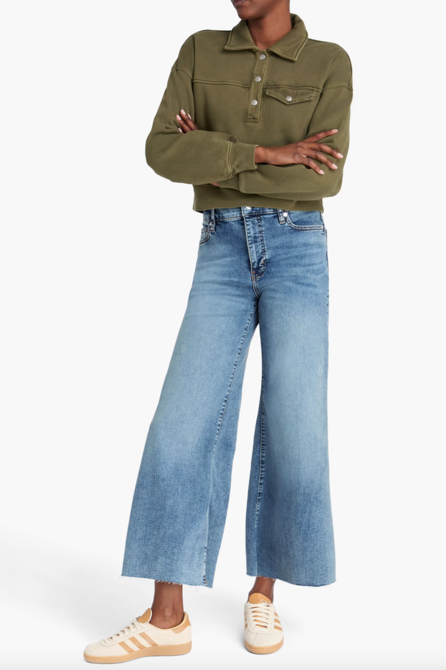 Le Palazzo Crop high-rise Wide-leg Jeans