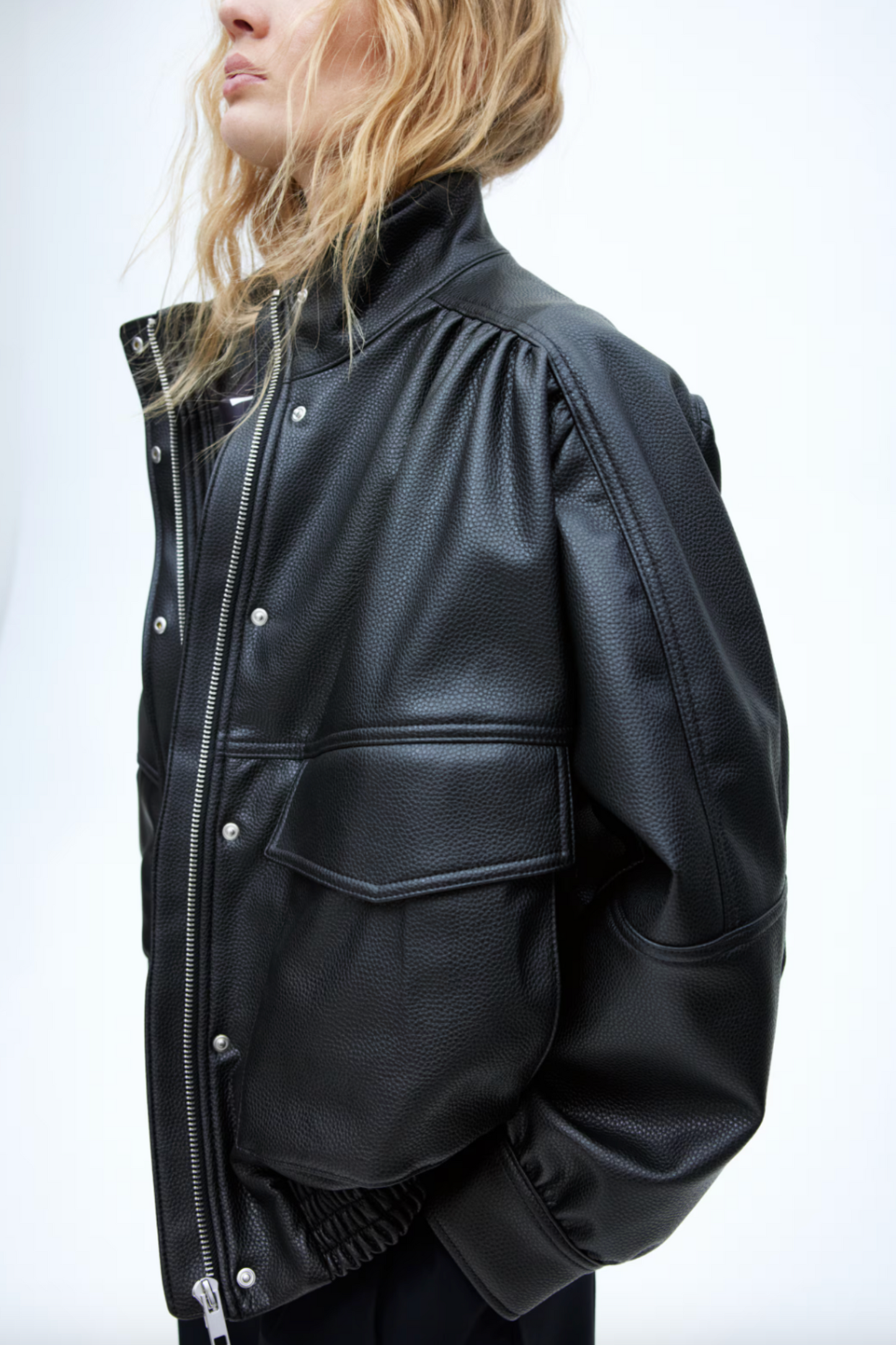 Coated Bomber Jacket