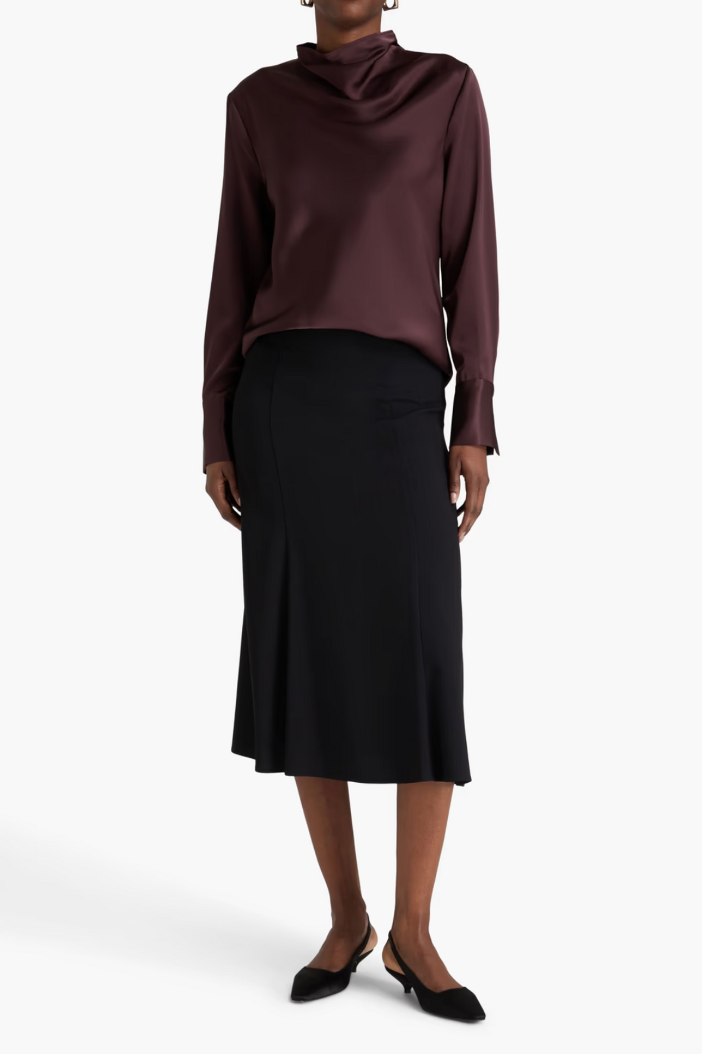 Aitken Draped Satin Blouse