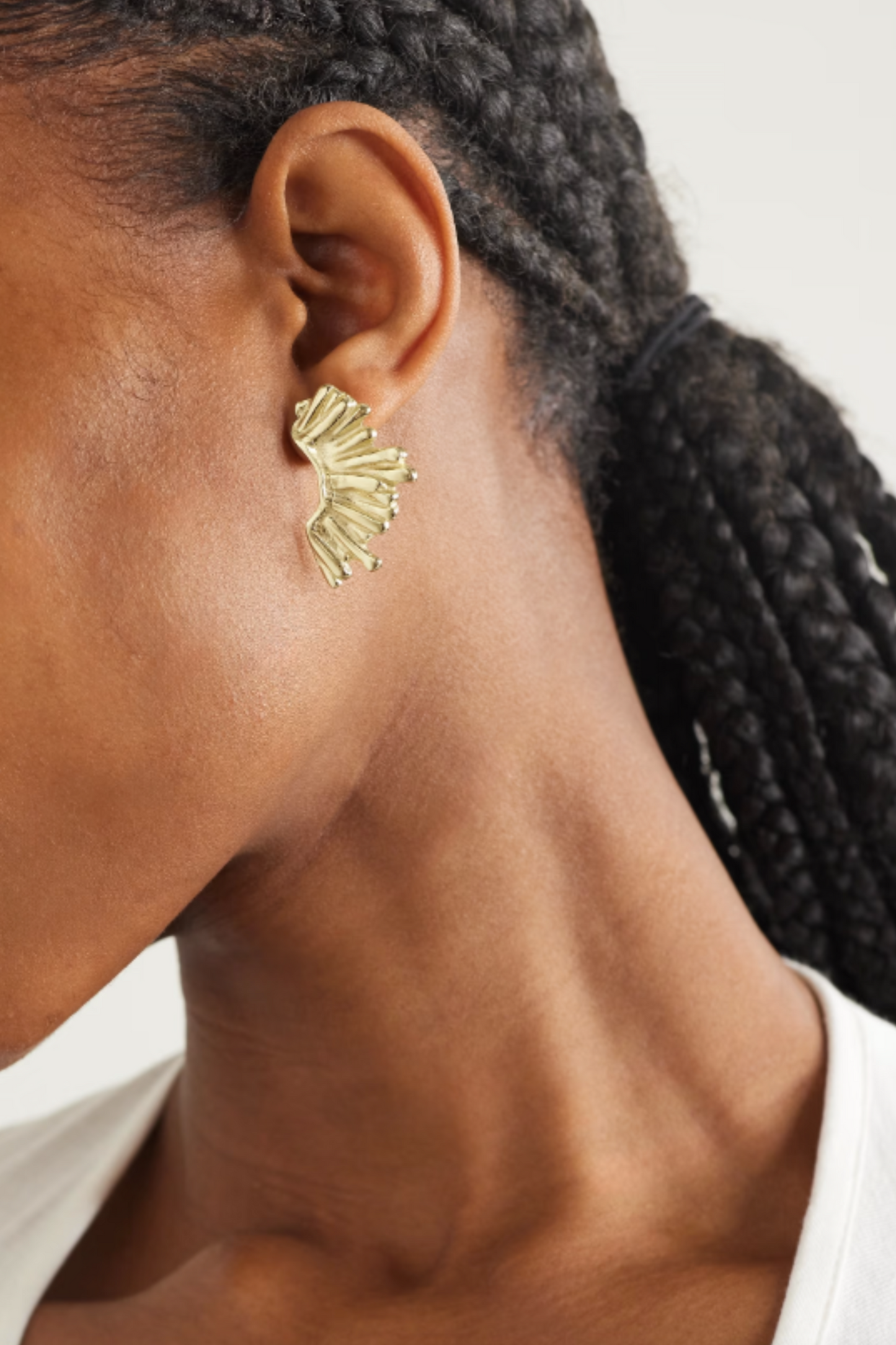Crescent Sun Gold-Plated Earrings