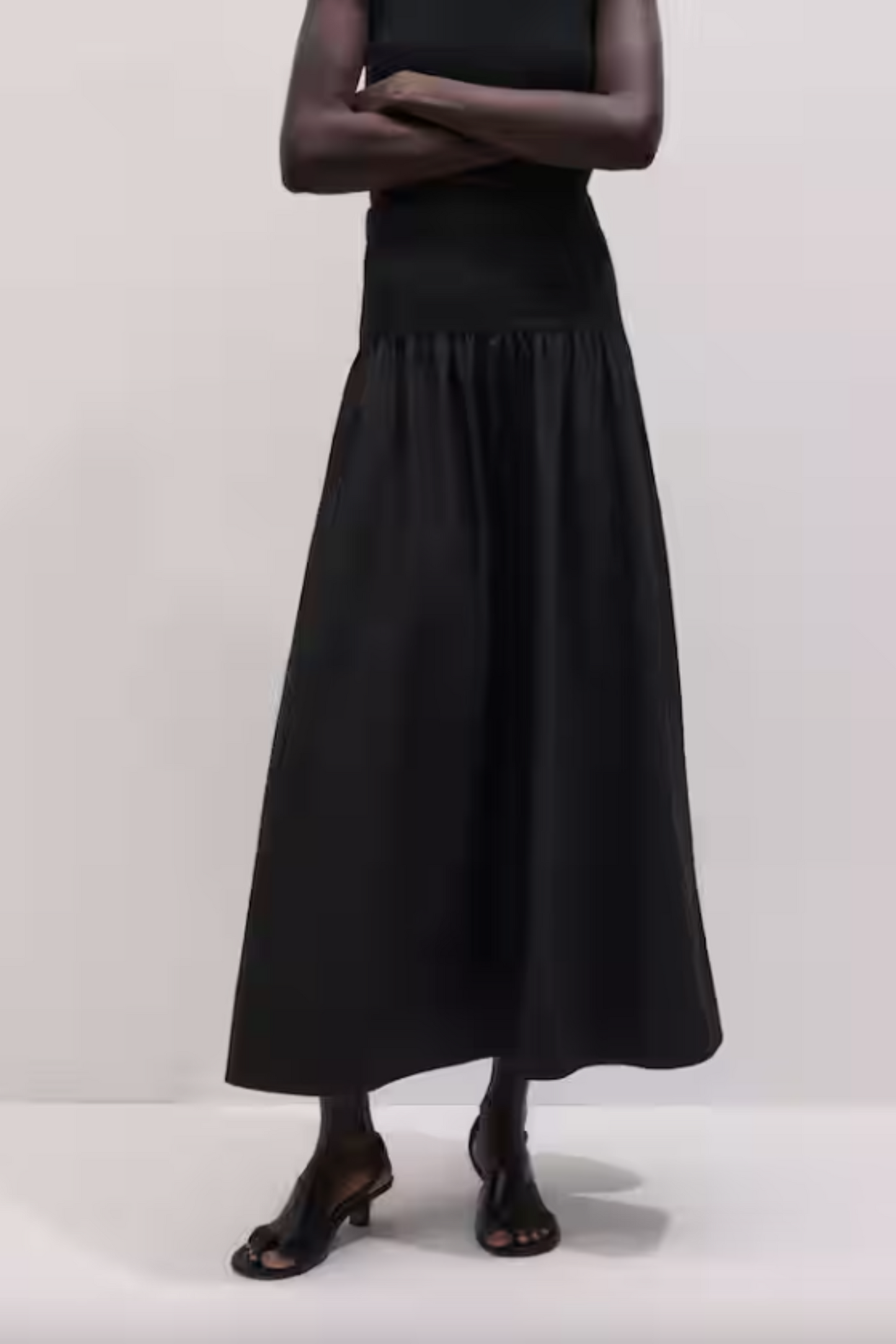 Mixed Media Maxi Skirt
