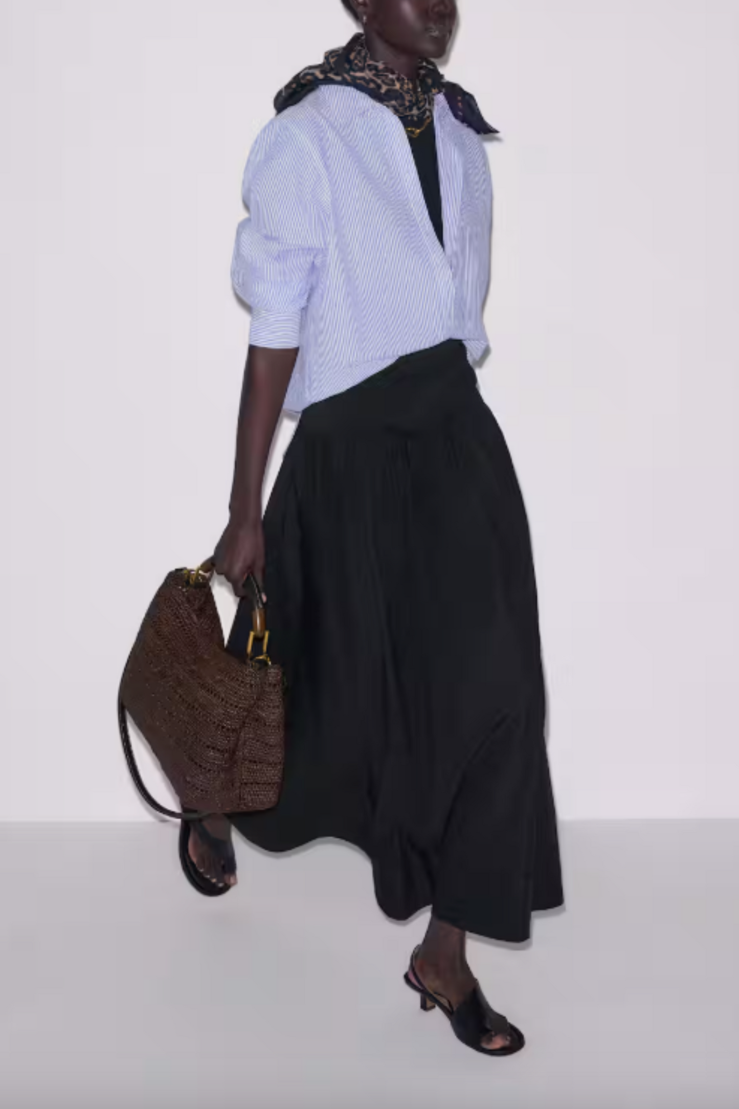Mixed Media Maxi Skirt