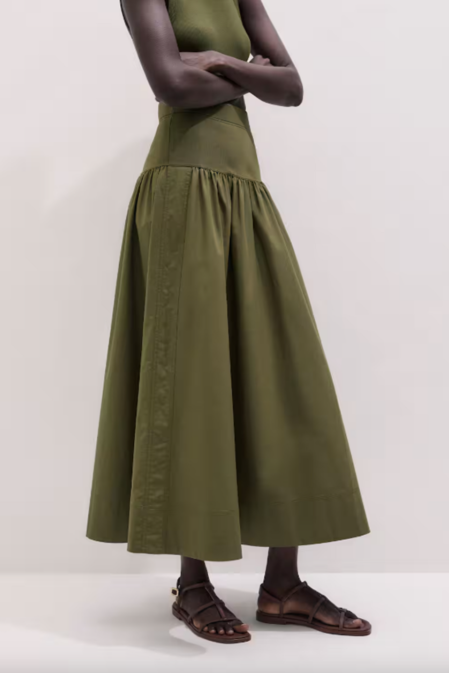 Mixed Media Maxi Skirt