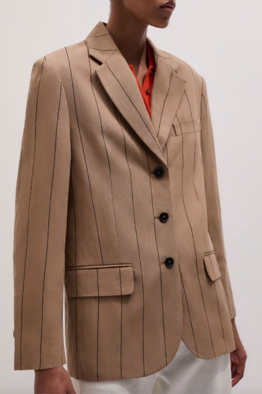 Linen Blend Oversized Blazer