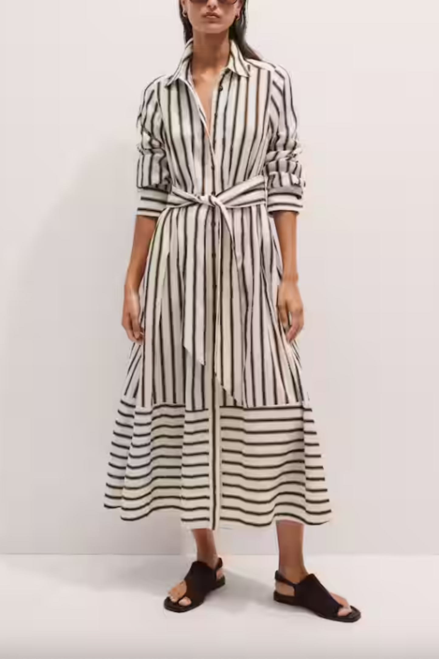 Crease-Less Linen Maxi Dress + Belt