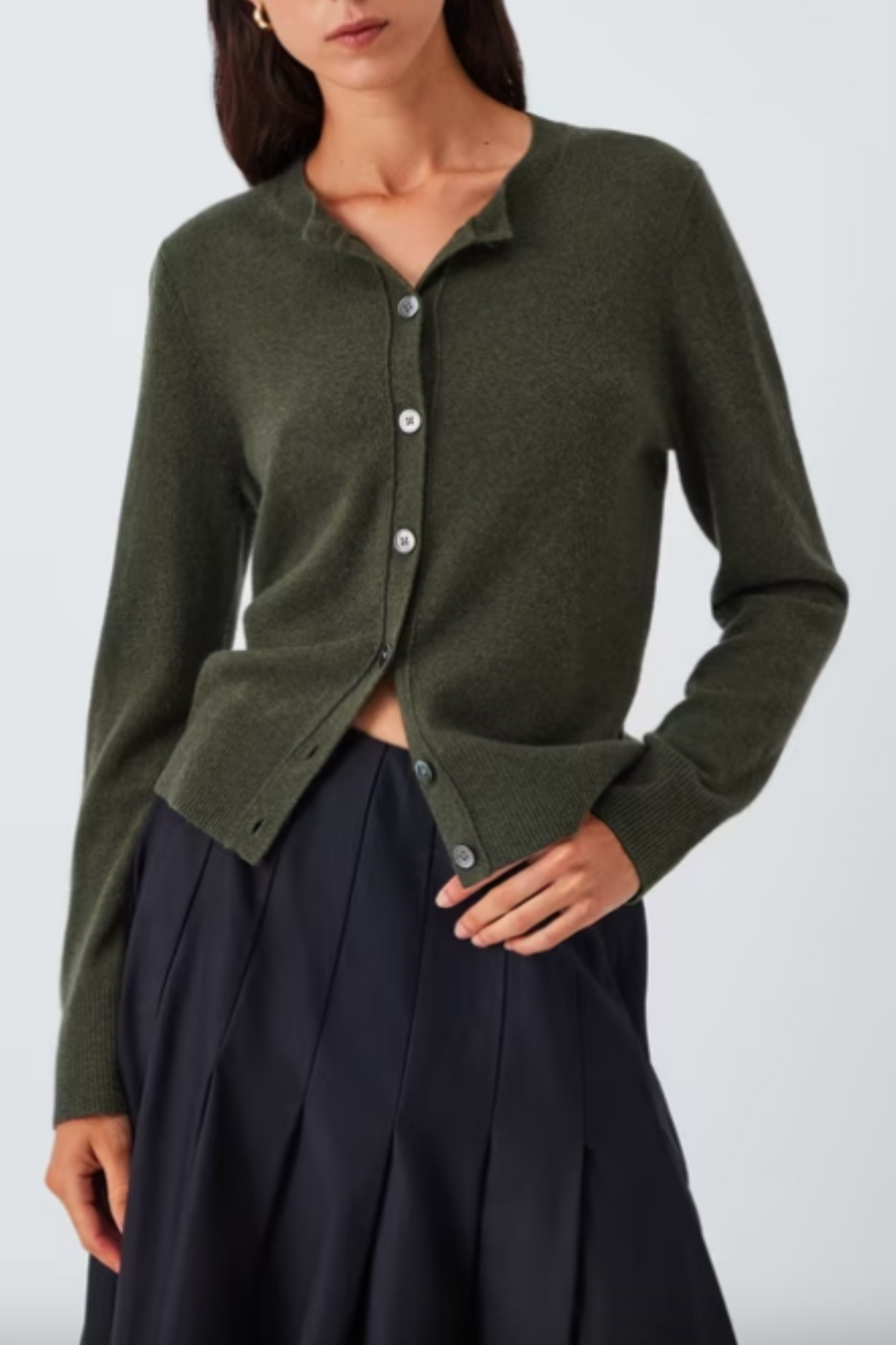 Cashmere Crew Neck Cardigan