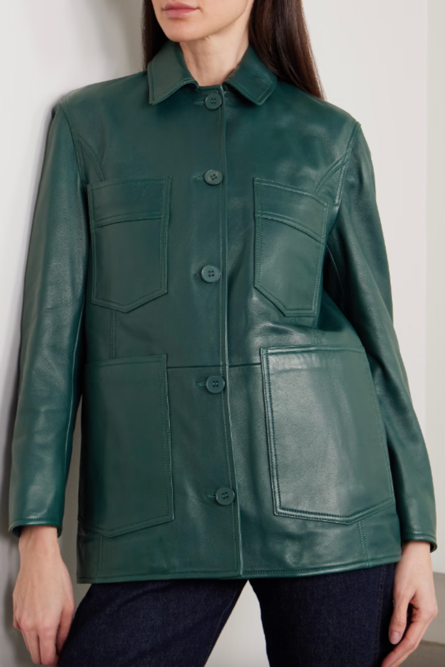 Seleste Paneled Leather Jacket