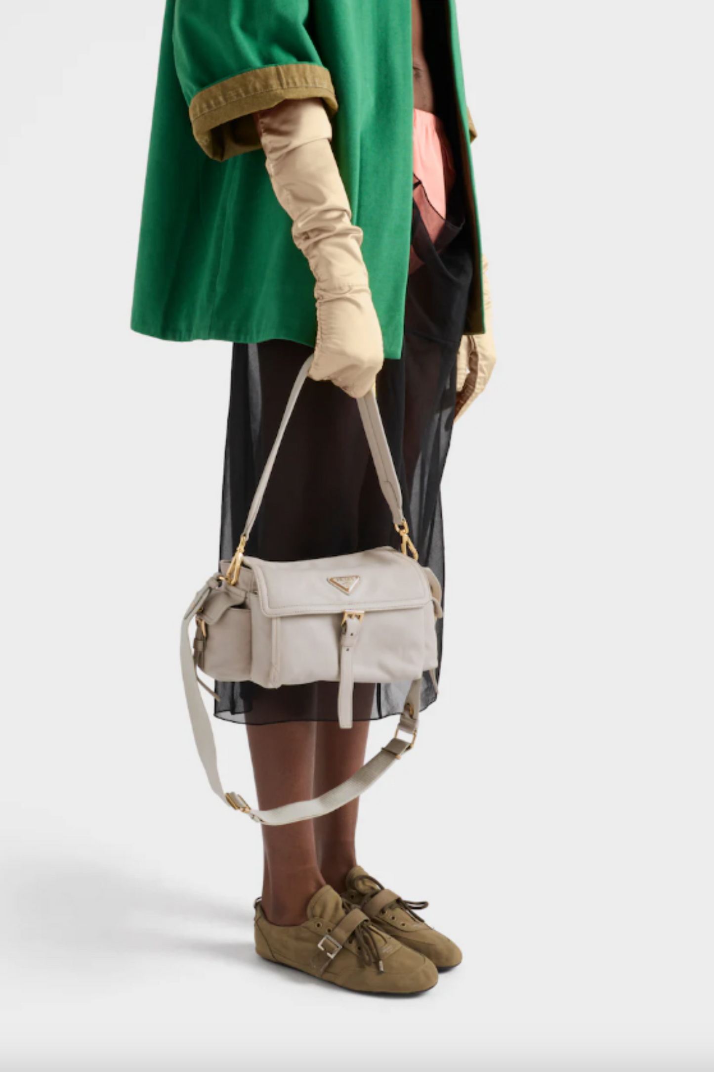 Explore Medium Nappa Leather Shoulder Bag with Flap