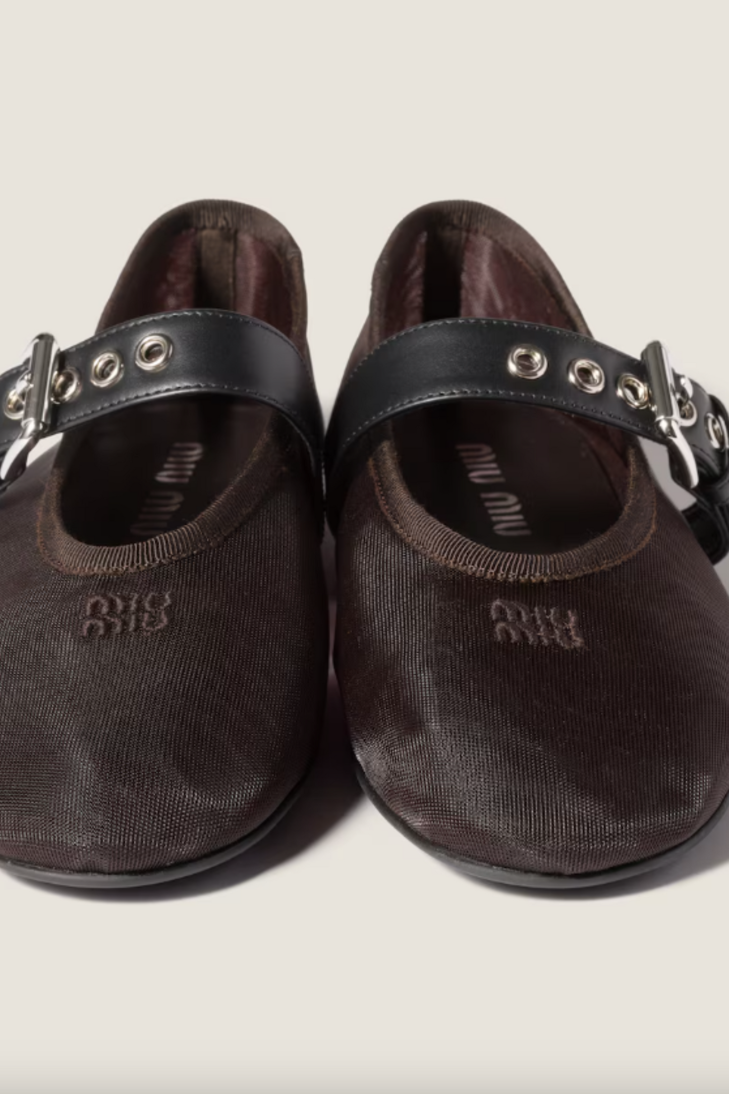 Mesh Fabric Ballerinas