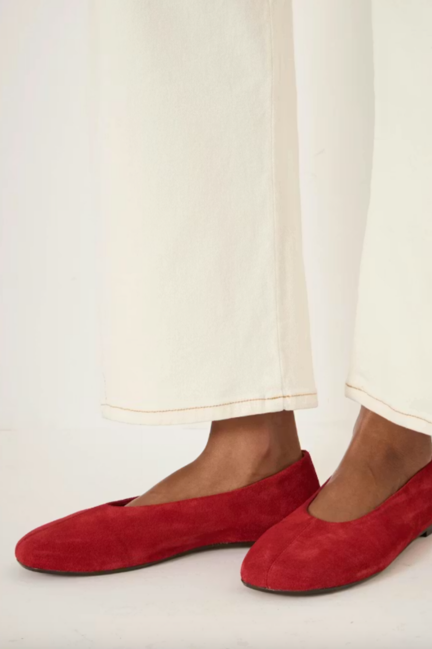 Bertie Round-toe Suede Ballet Flats