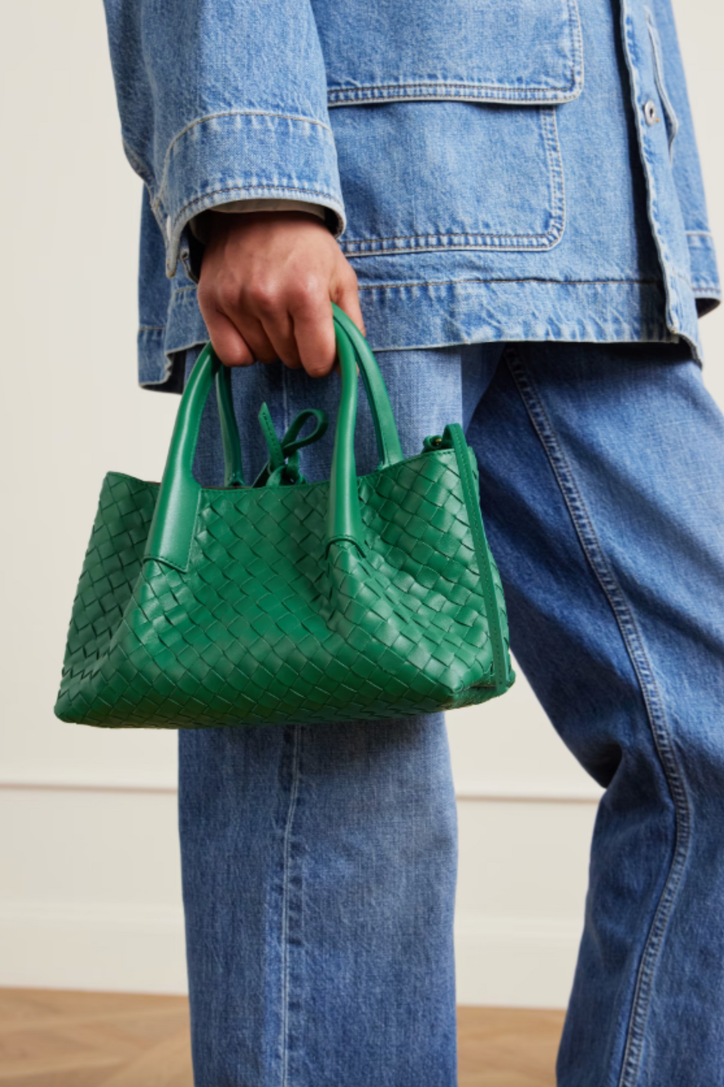 Pinacoteca Small Intrecciato Leather Tote