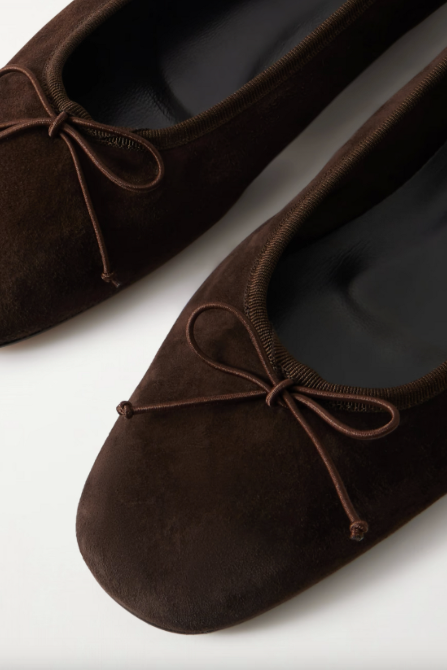 Tiby Bow-Detailed Suede Ballet Flats