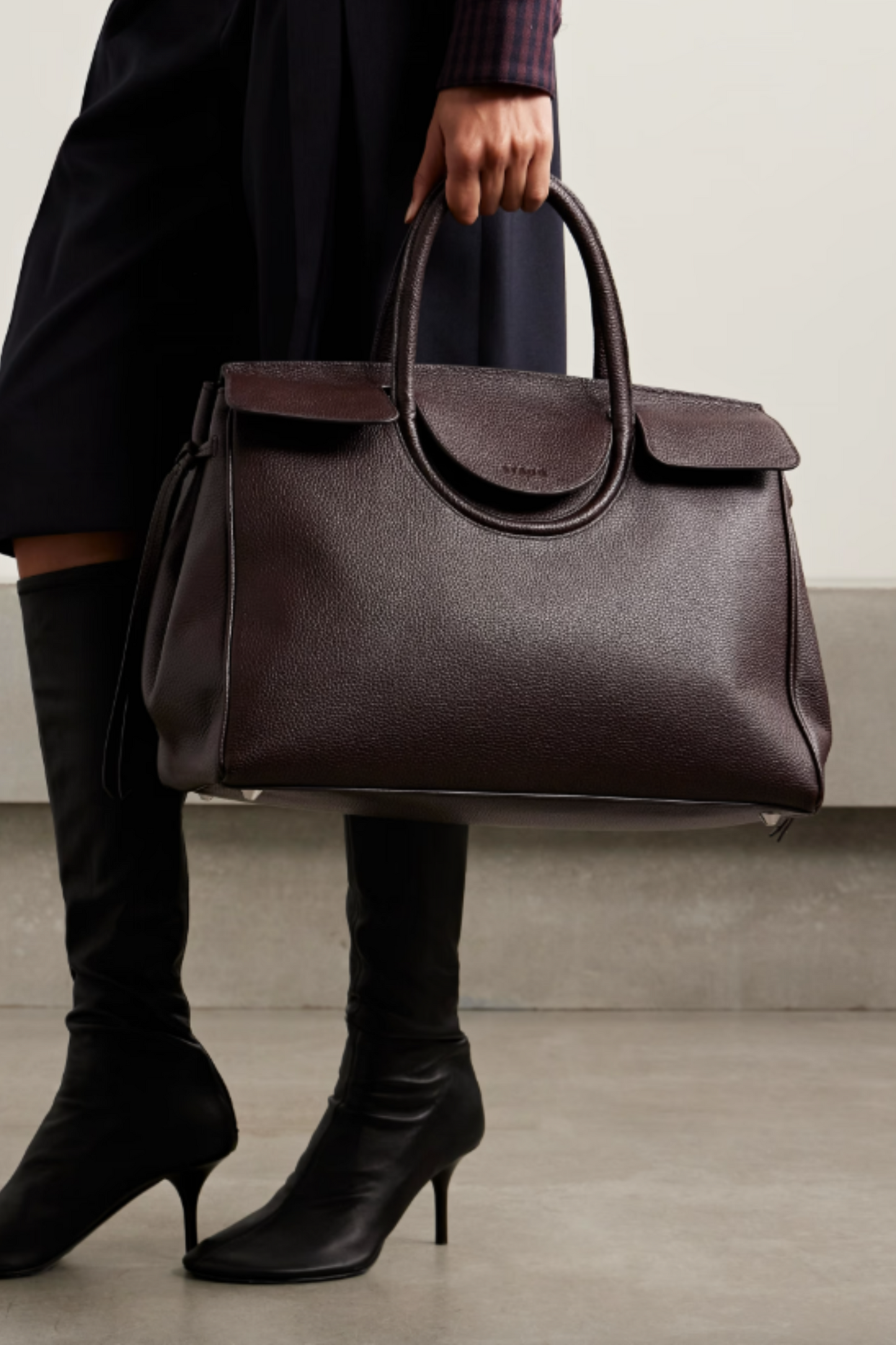 Maude Textured-Leather Tote
