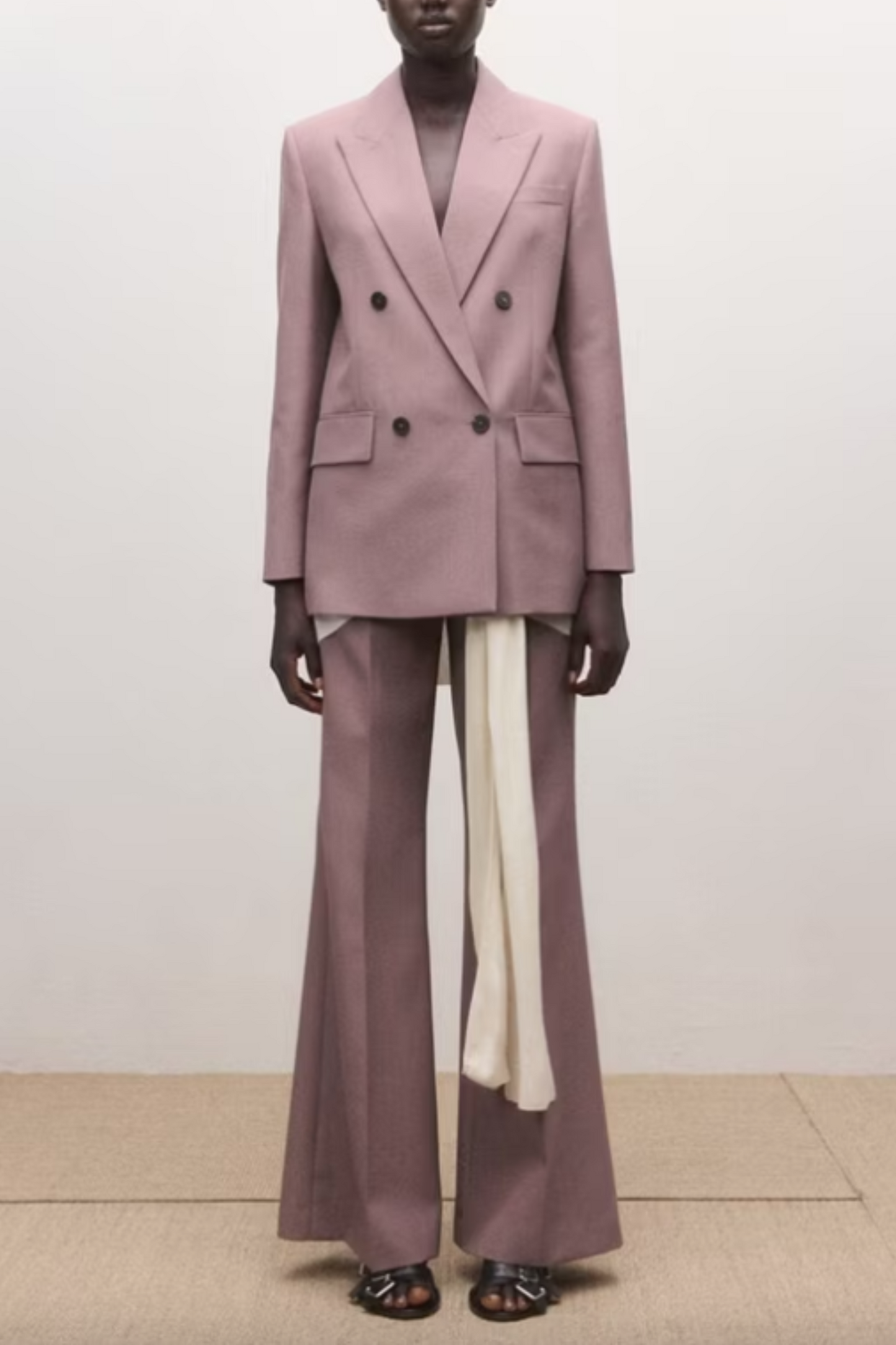 Double Breasted Wool Blend Jacket