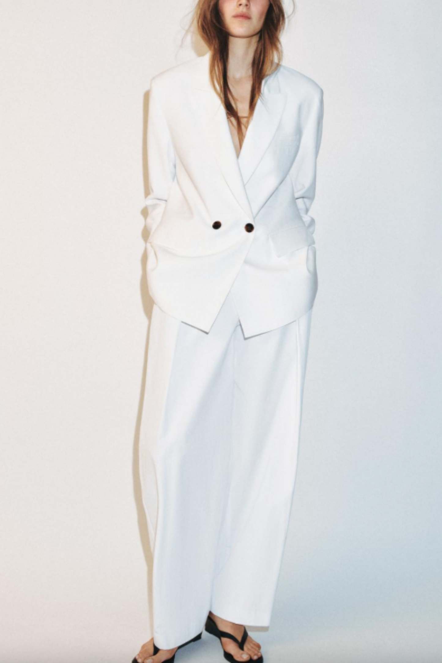 Poplin Trousers with Darts
