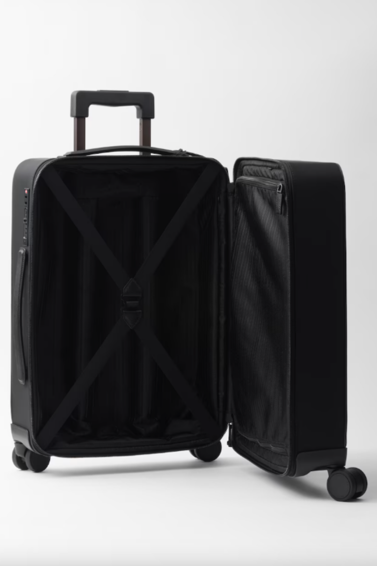 Re-Nylon and Saffiano Leather Trolley