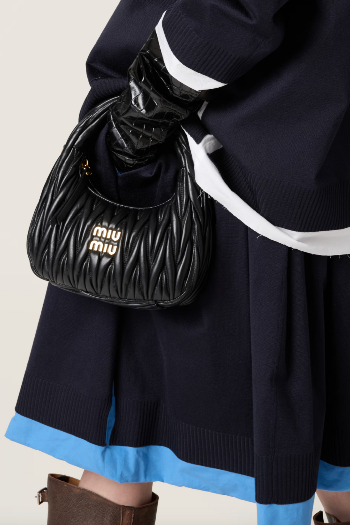 Wander Matelassé Nappa Leather Hobo Bag