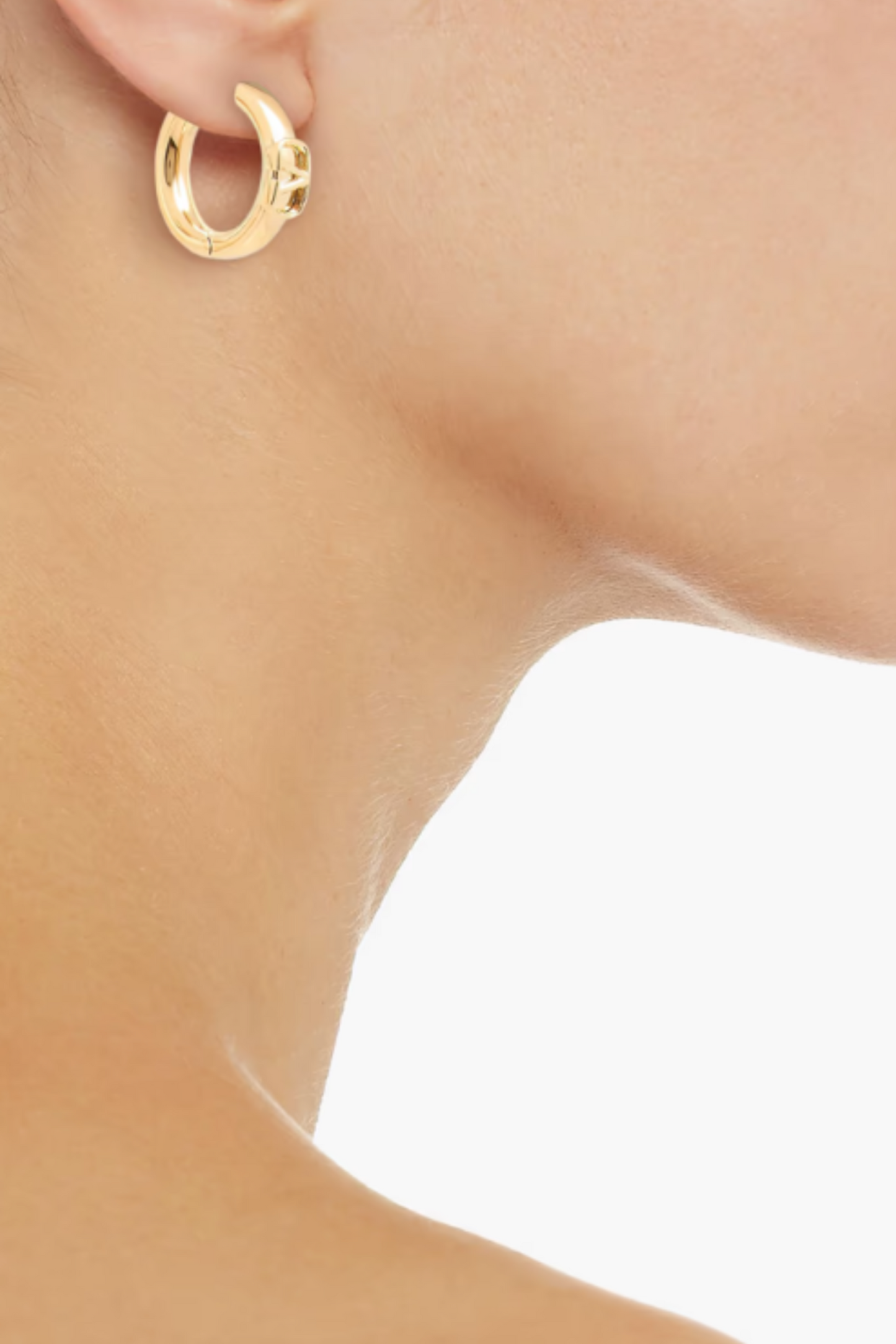 VLOGO 18-Karat Gold-Plated Hoop Earrings