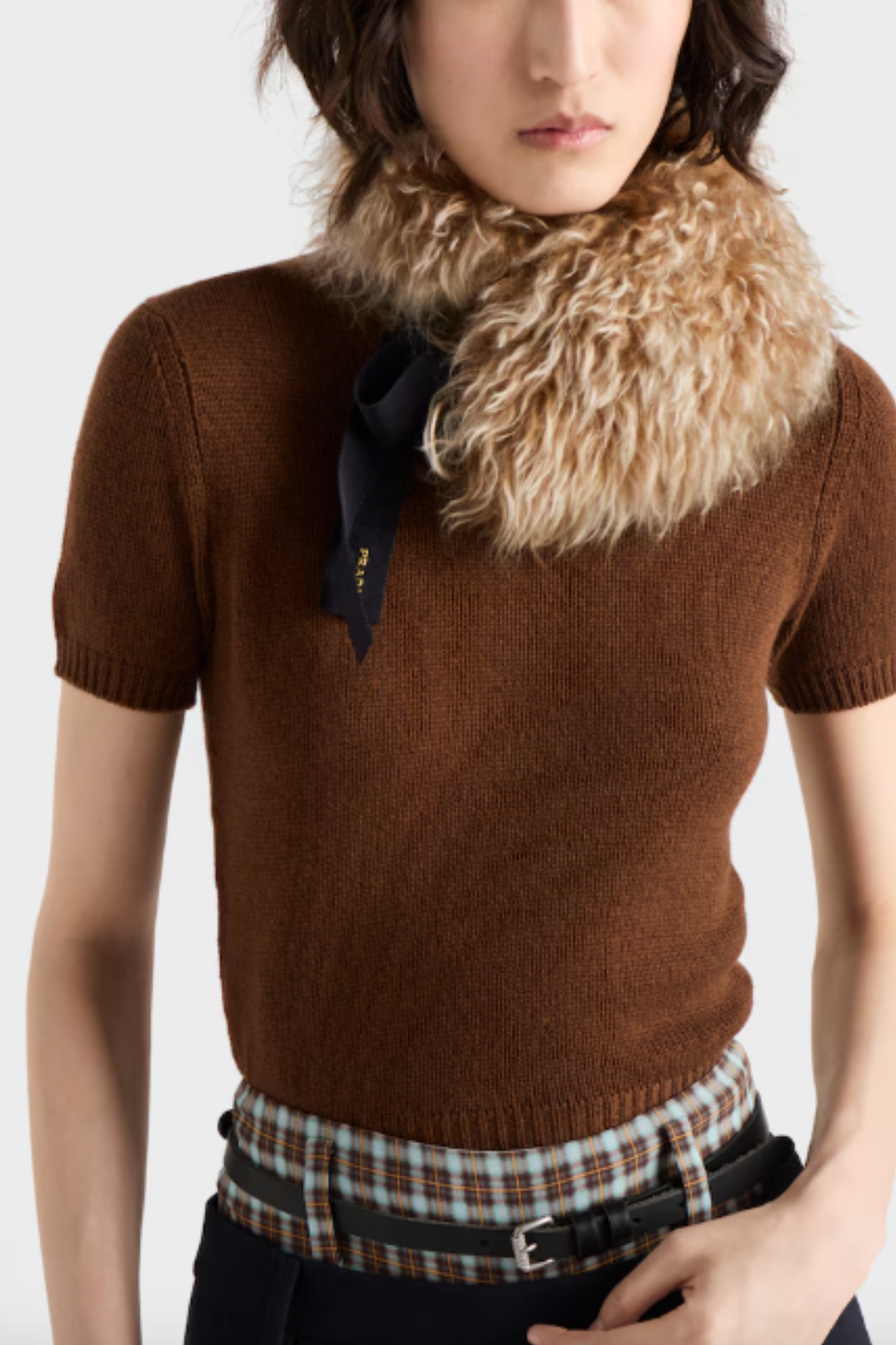 Short-Sleeved Cashmere Sweater